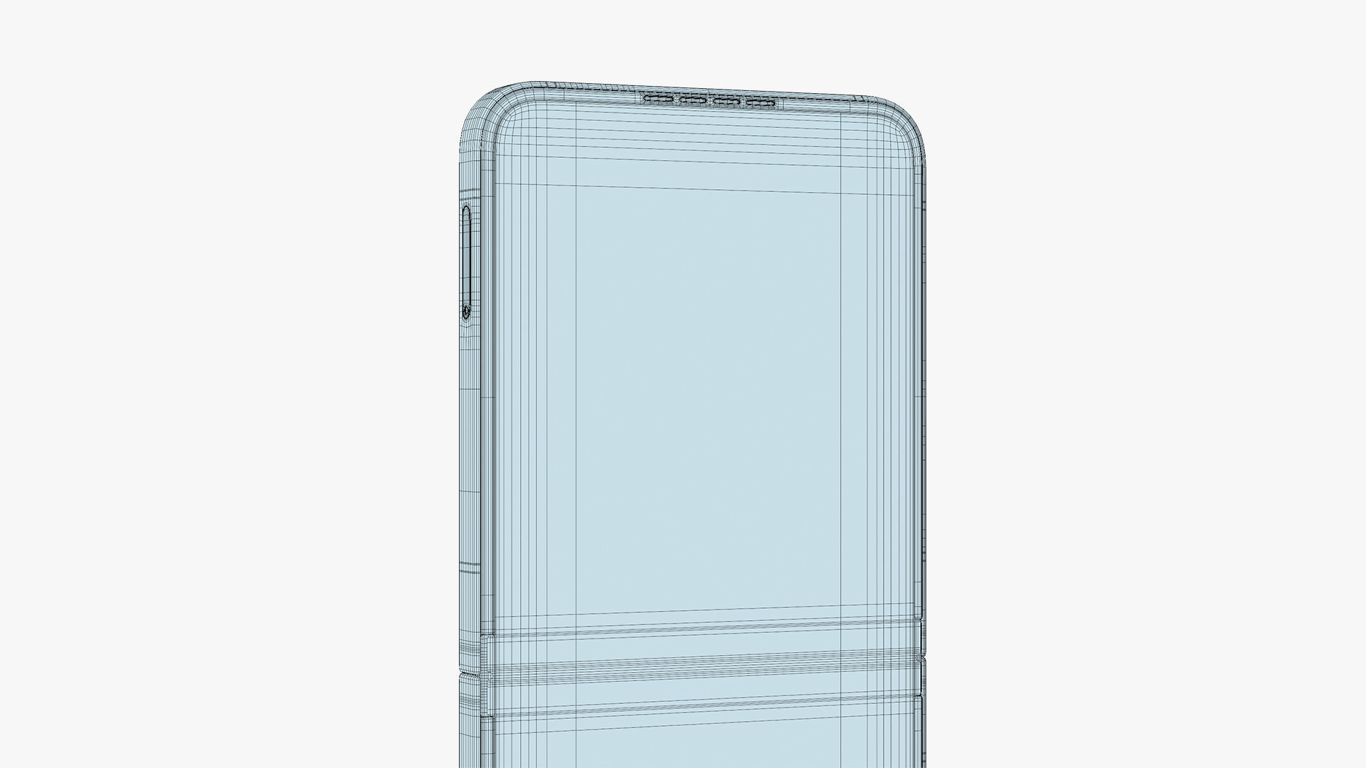 Samsung Galaxy Z Flip 6 White Low-poly 3D model_14