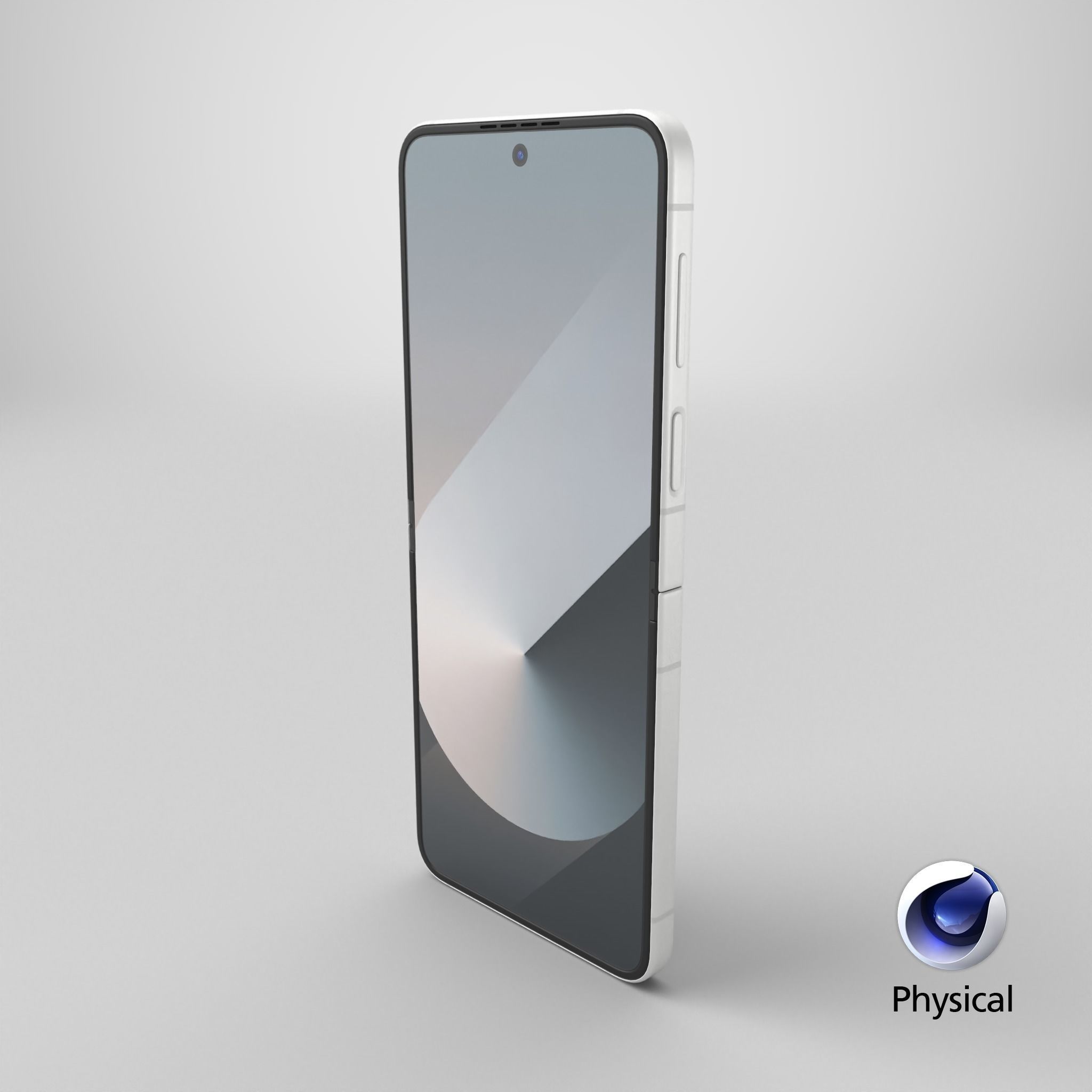 Samsung Galaxy Z Flip 6 White Low-poly 3D model_21