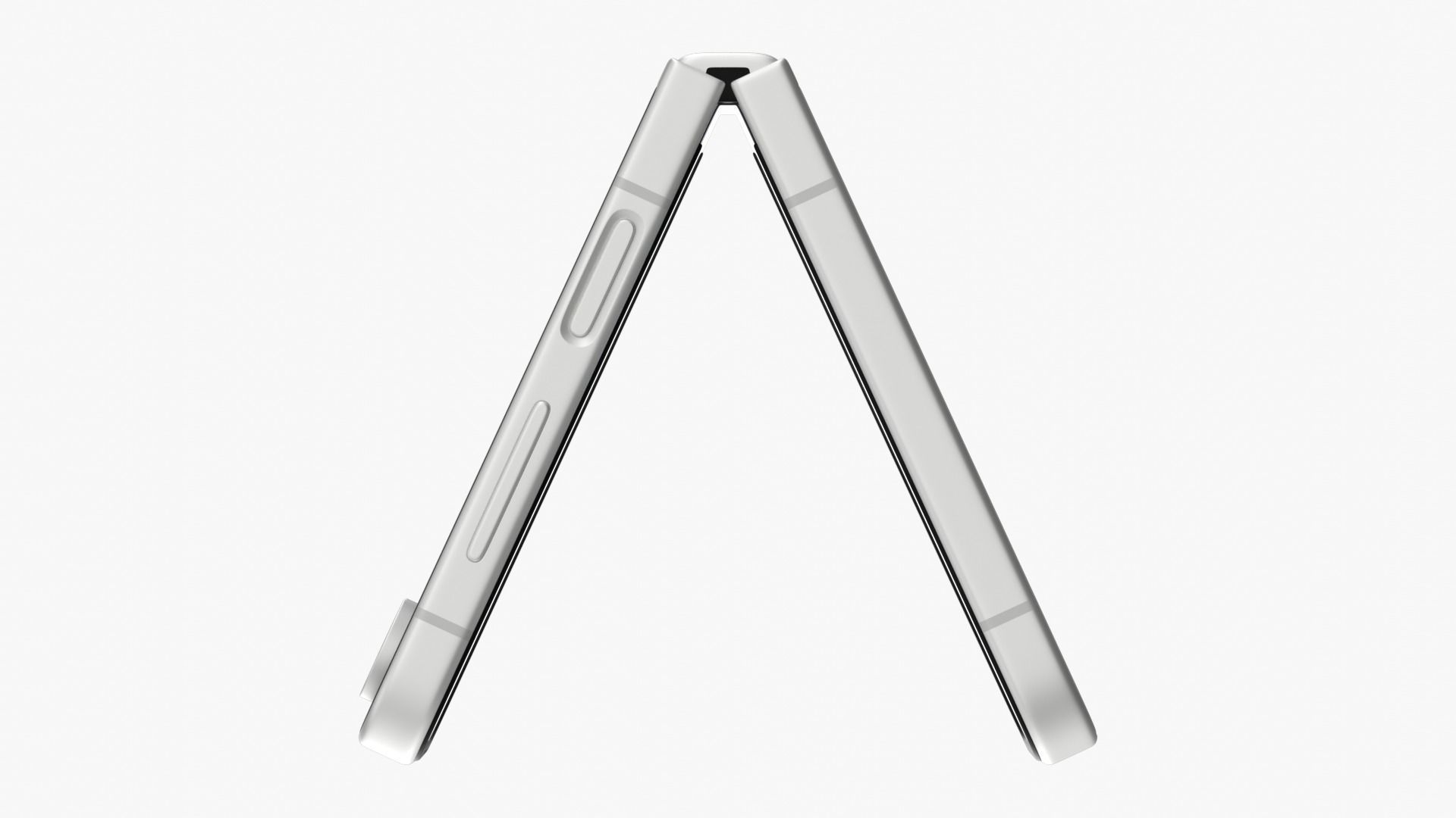 Samsung Galaxy Z Flip 6 White Low-poly 3D model_7