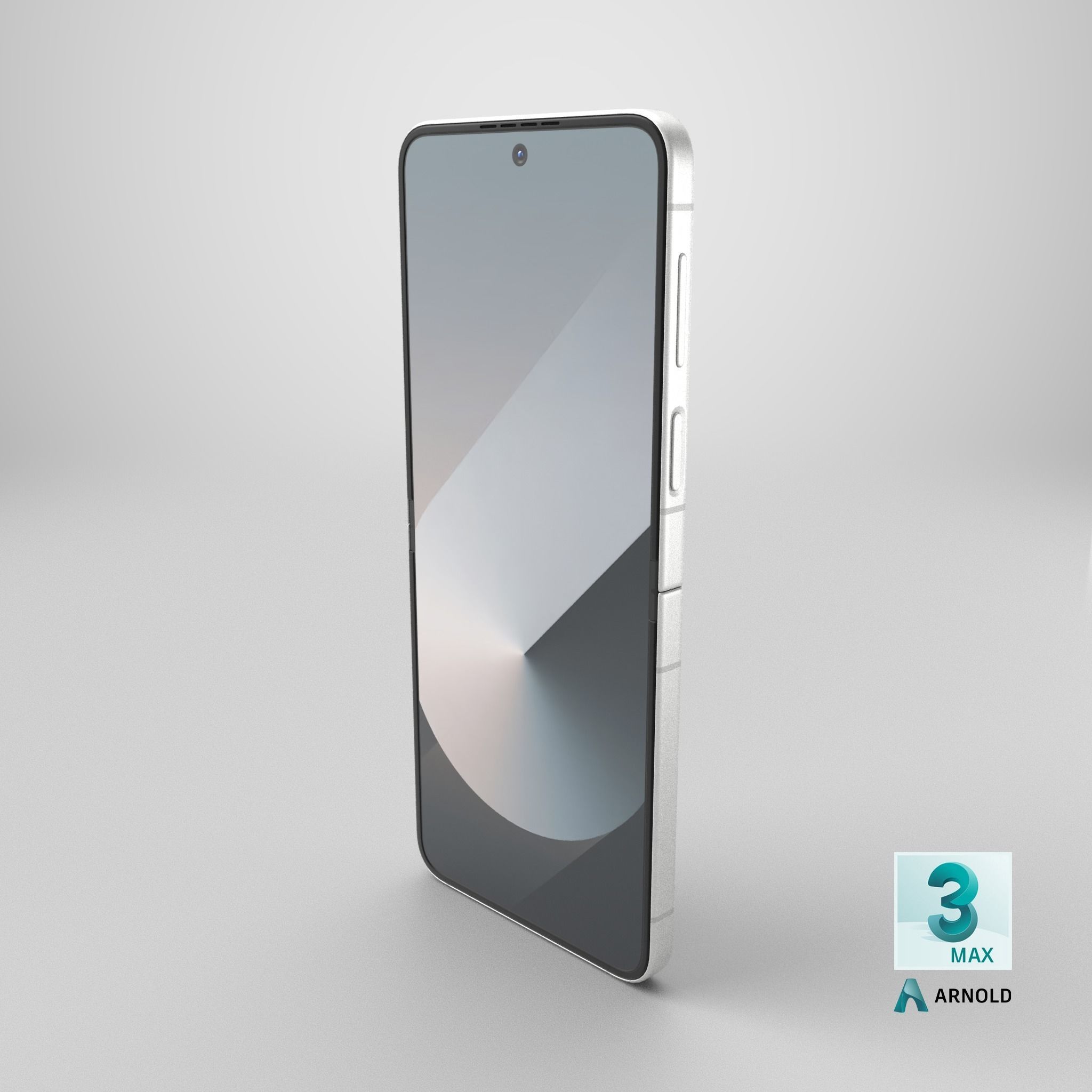 Samsung Galaxy Z Flip 6 White Low-poly 3D model_22