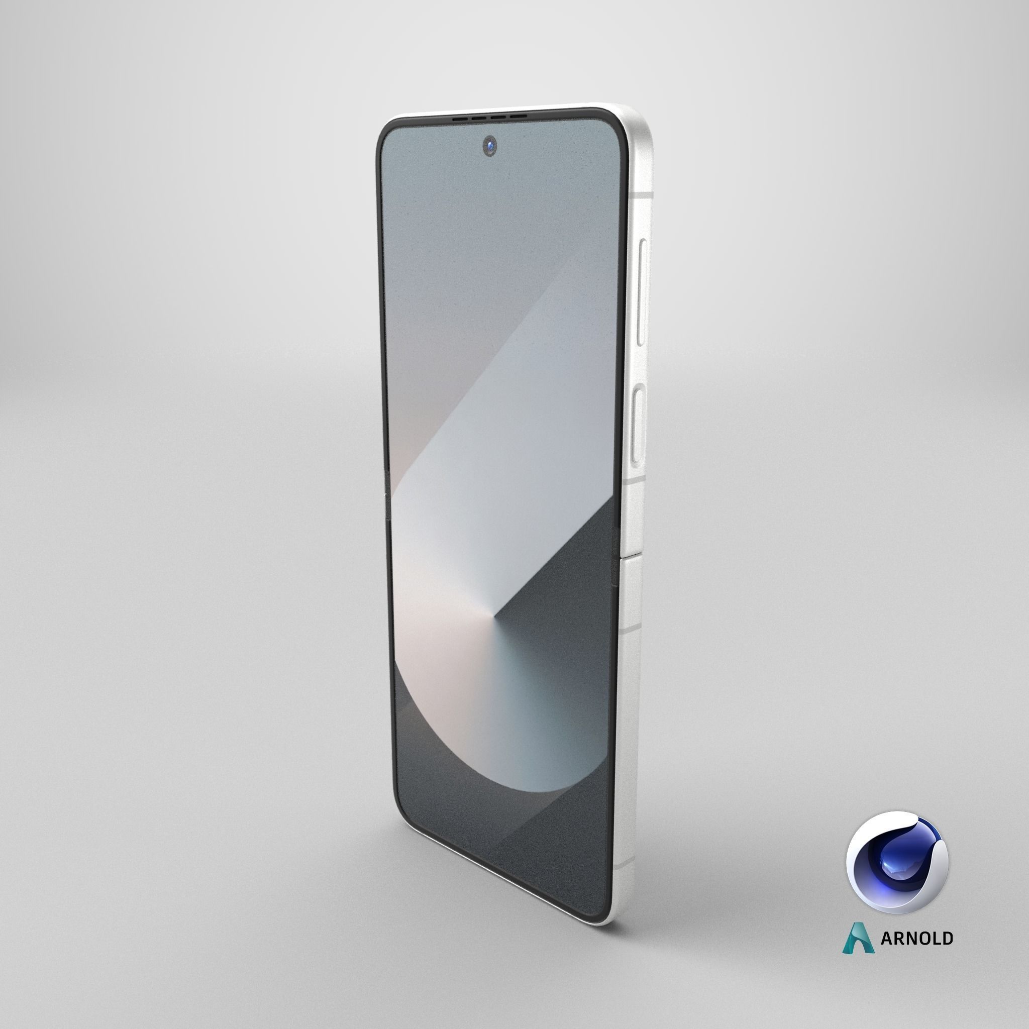 Samsung Galaxy Z Flip 6 White Low-poly 3D model_24