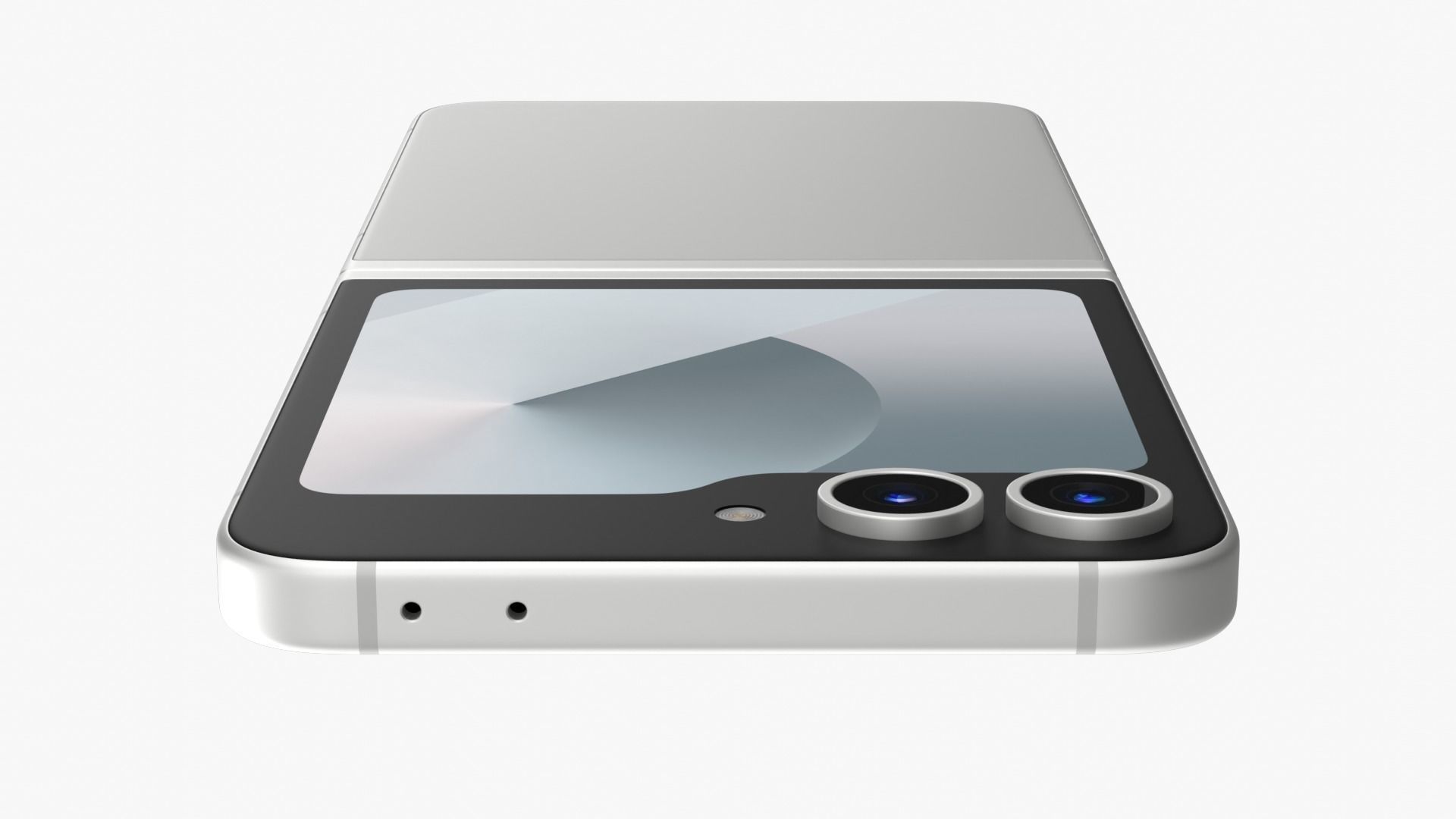 Samsung Galaxy Z Flip 6 White Low-poly 3D model_5