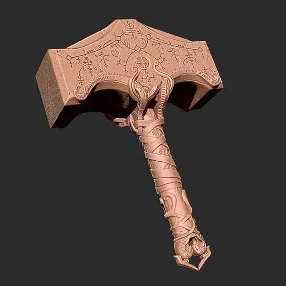 Thor God of War Mjolnir 3D Model Ready to Print 3D print model_6