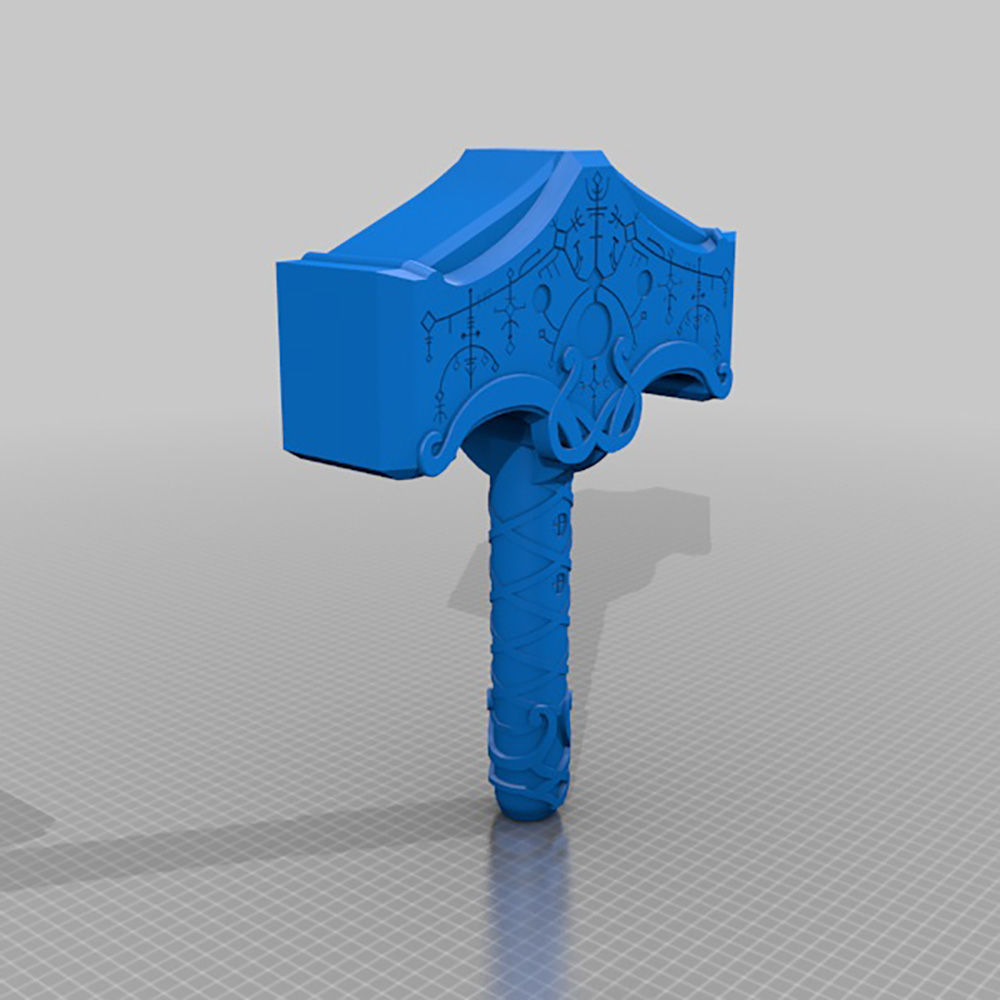 Thor God of War Mjolnir 3D Model Ready to Print 3D print model_8