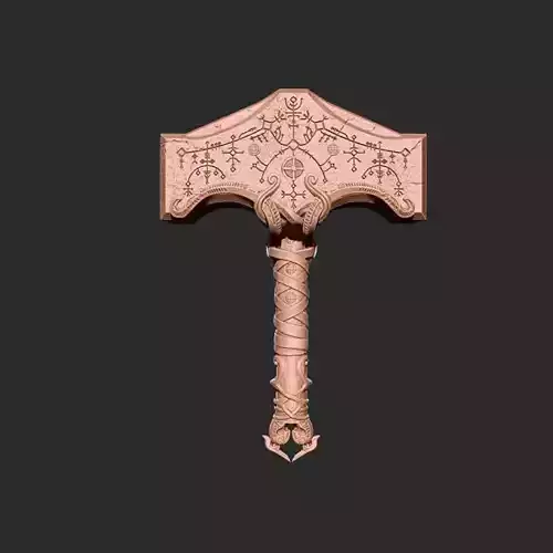 Thor God of War Mjolnir 3D Model Ready to Print 3D print model