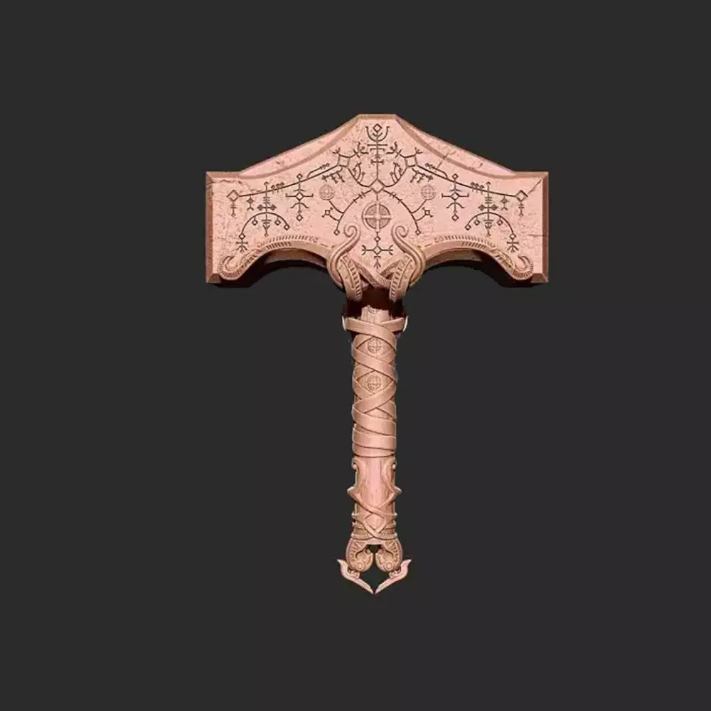 Thor God of War Mjolnir 3D Model Ready to Print 3D print model_0