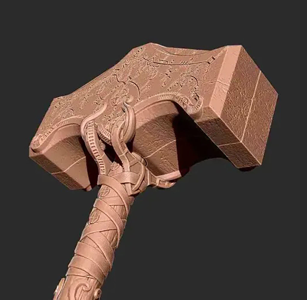 Thor God of War Mjolnir 3D Model Ready to Print 3D print model_3