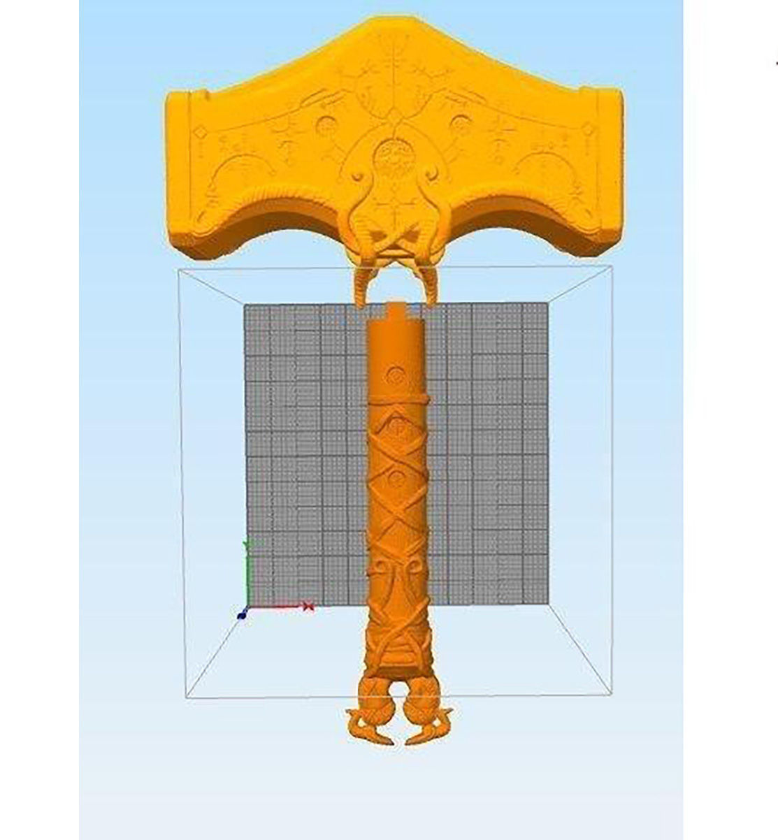 Thor God of War Mjolnir 3D Model Ready to Print 3D print model_1