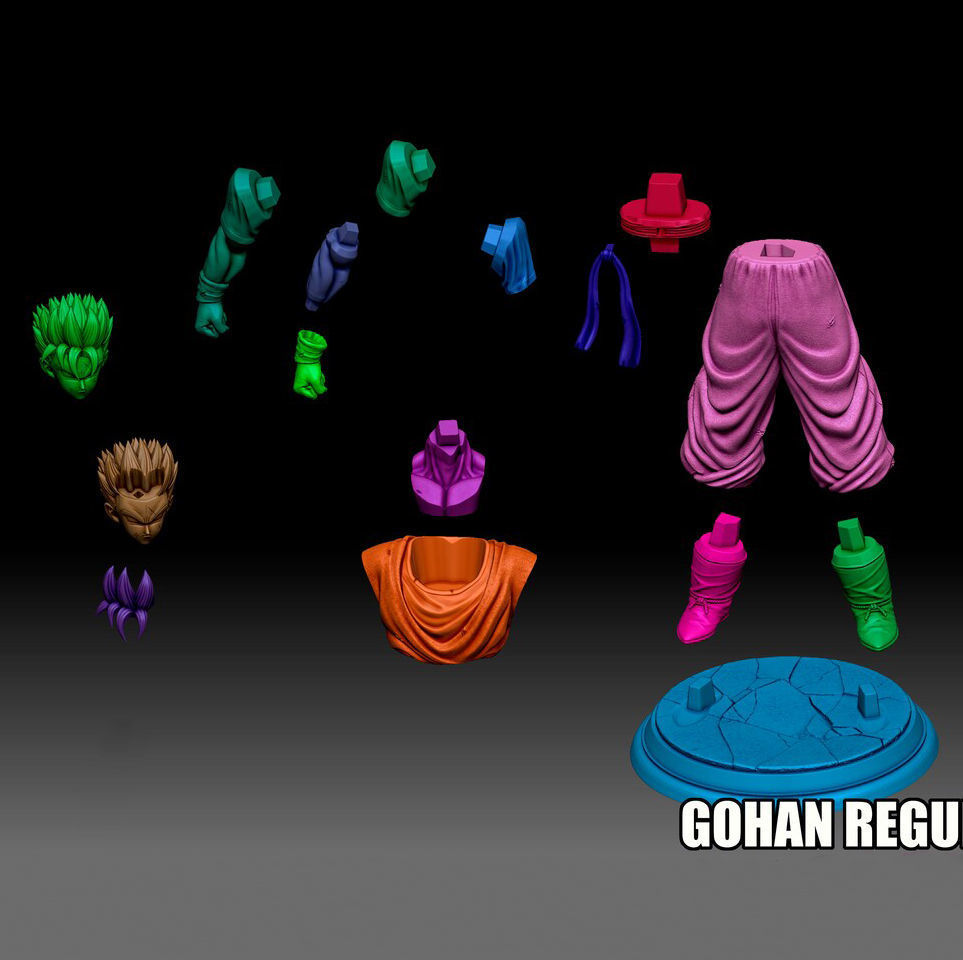 Gohan Regular 3D Model Ready to Print 3D print model_5