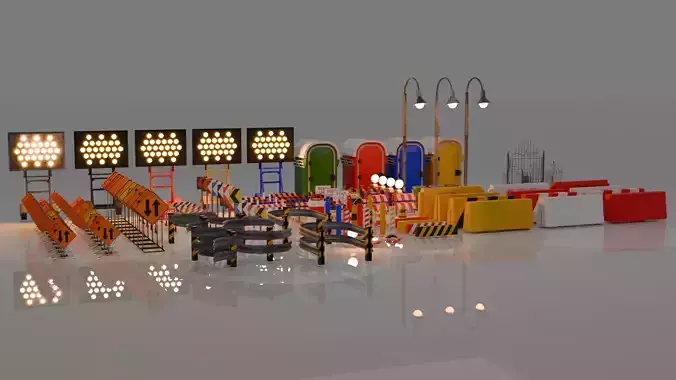 Construction Props - Pack Lowpoly