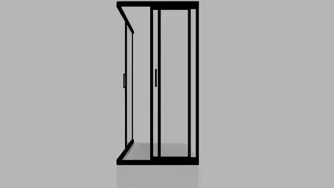 Modern corner shower cabin 