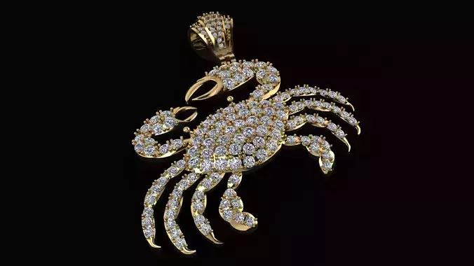Hip Hop Scorpio Diamond Pendant 3d Printable Model 3D print model