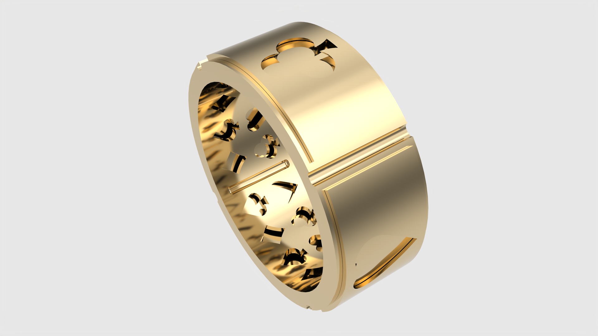 Poker-Themed Ring with Playing Card Suits JDBCo 3D print model_24