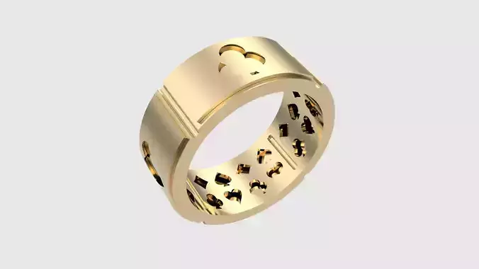Poker-Themed Ring with Playing Card Suits JDBCo 3D print model