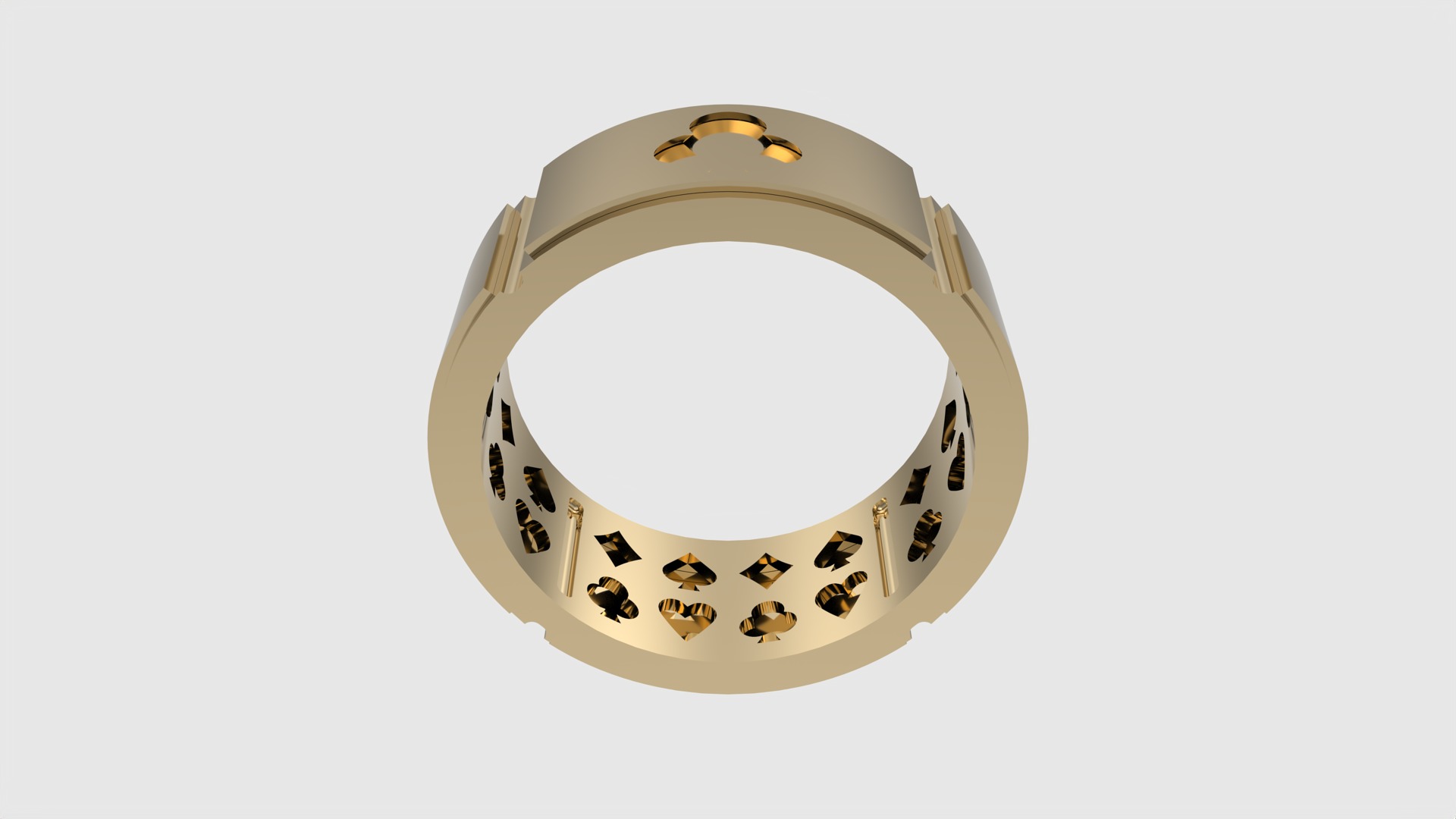 Poker-Themed Ring with Playing Card Suits JDBCo 3D print model_14