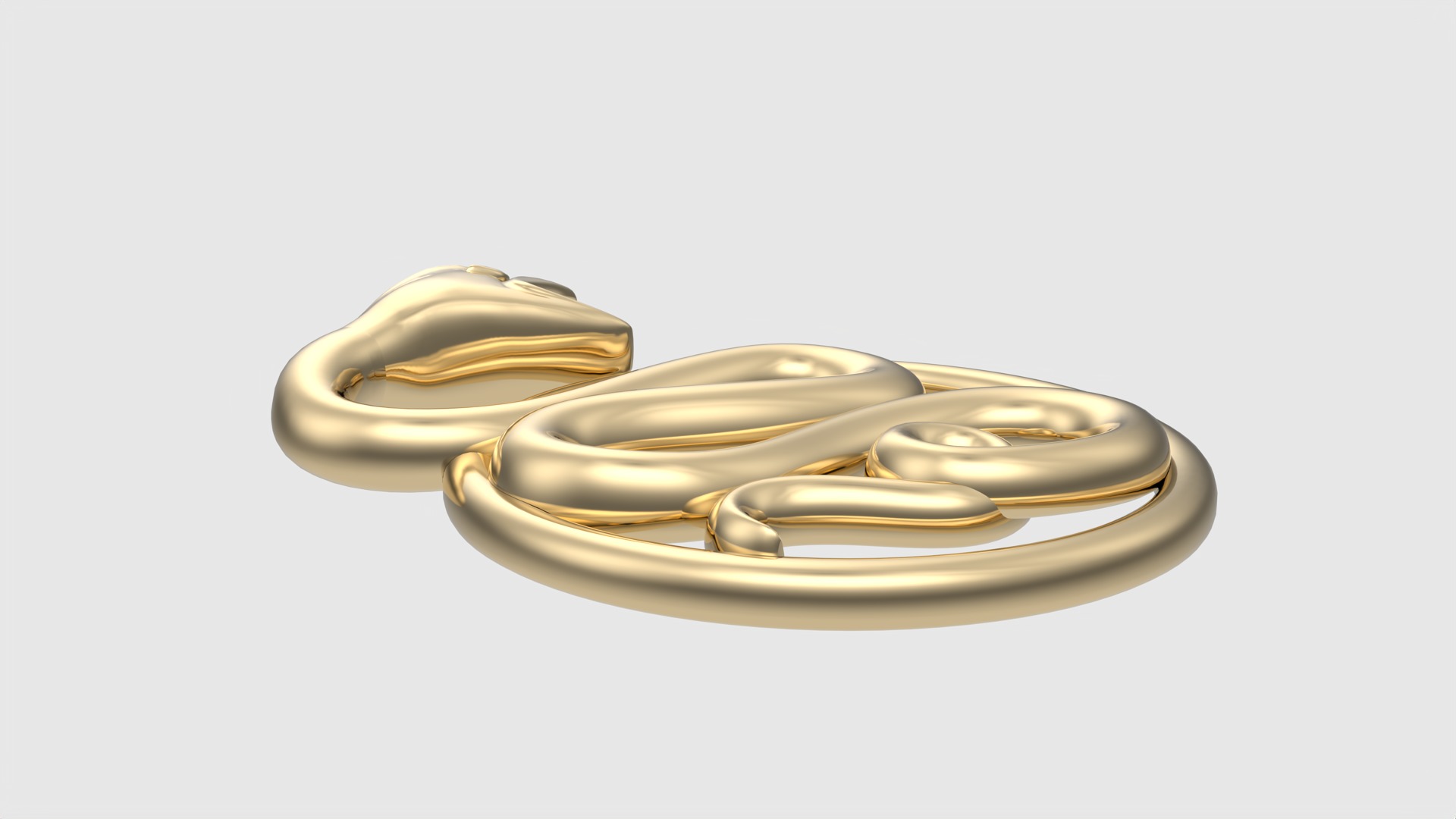 Intricate Snake Pendant JDBCo 3D print model_16