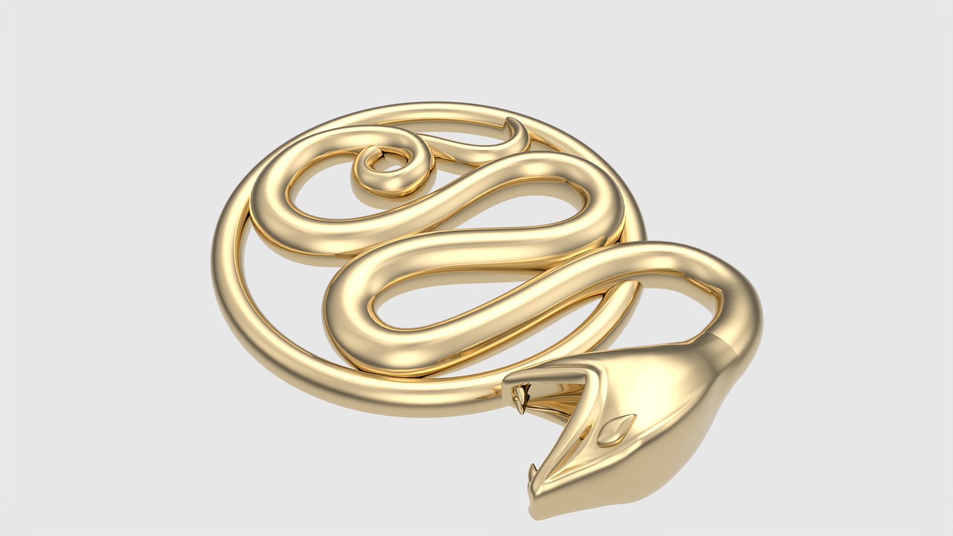 Intricate Snake Pendant JDBCo 3D print model_27