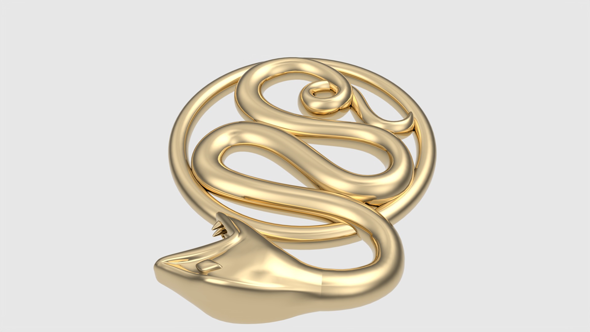 Intricate Snake Pendant JDBCo 3D print model_25