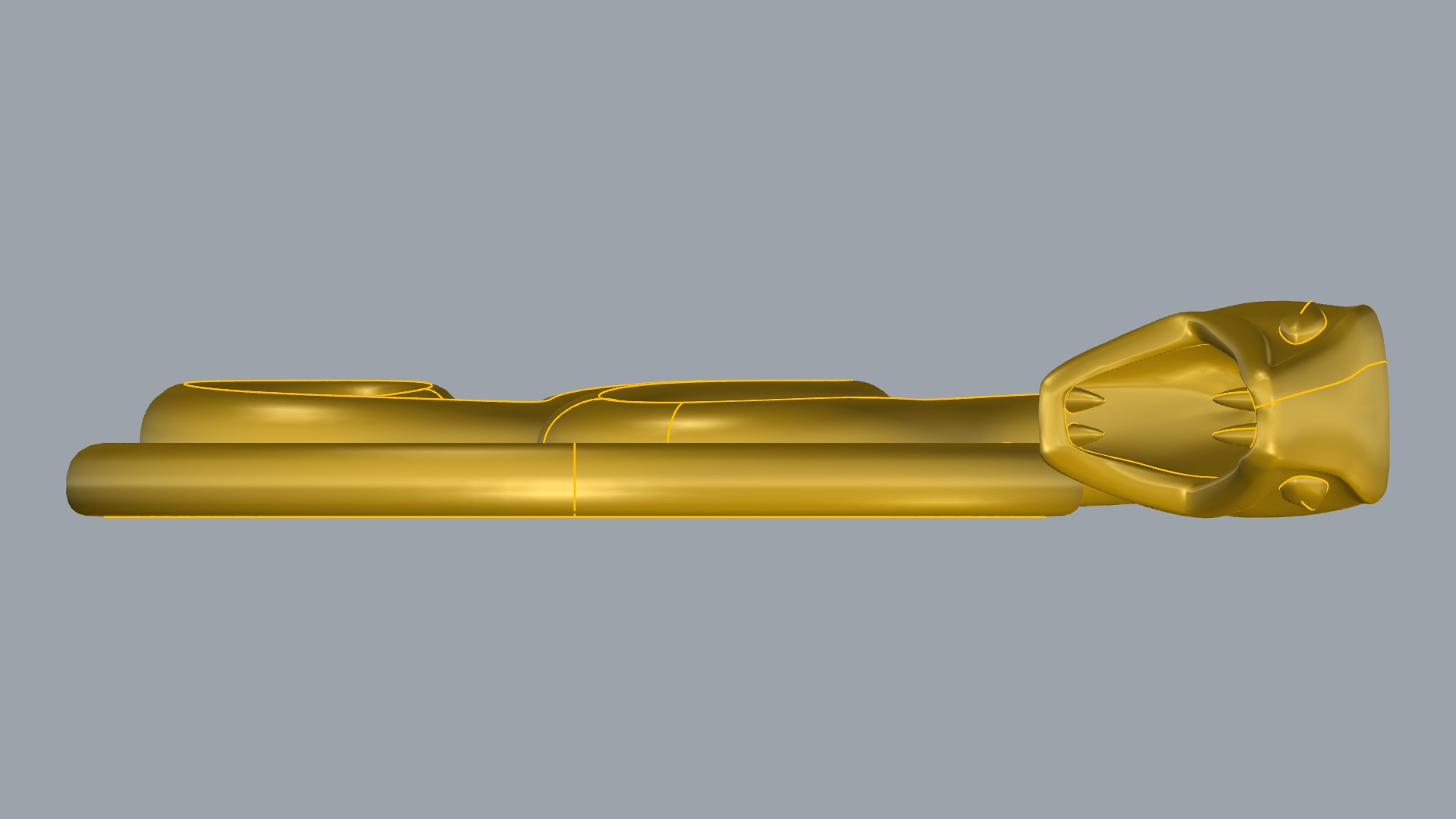 Intricate Snake Pendant JDBCo 3D print model_8