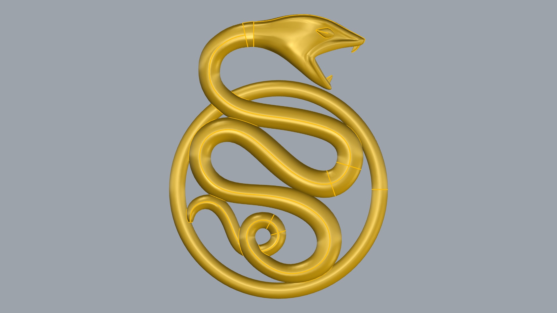 Intricate Snake Pendant JDBCo 3D print model_10