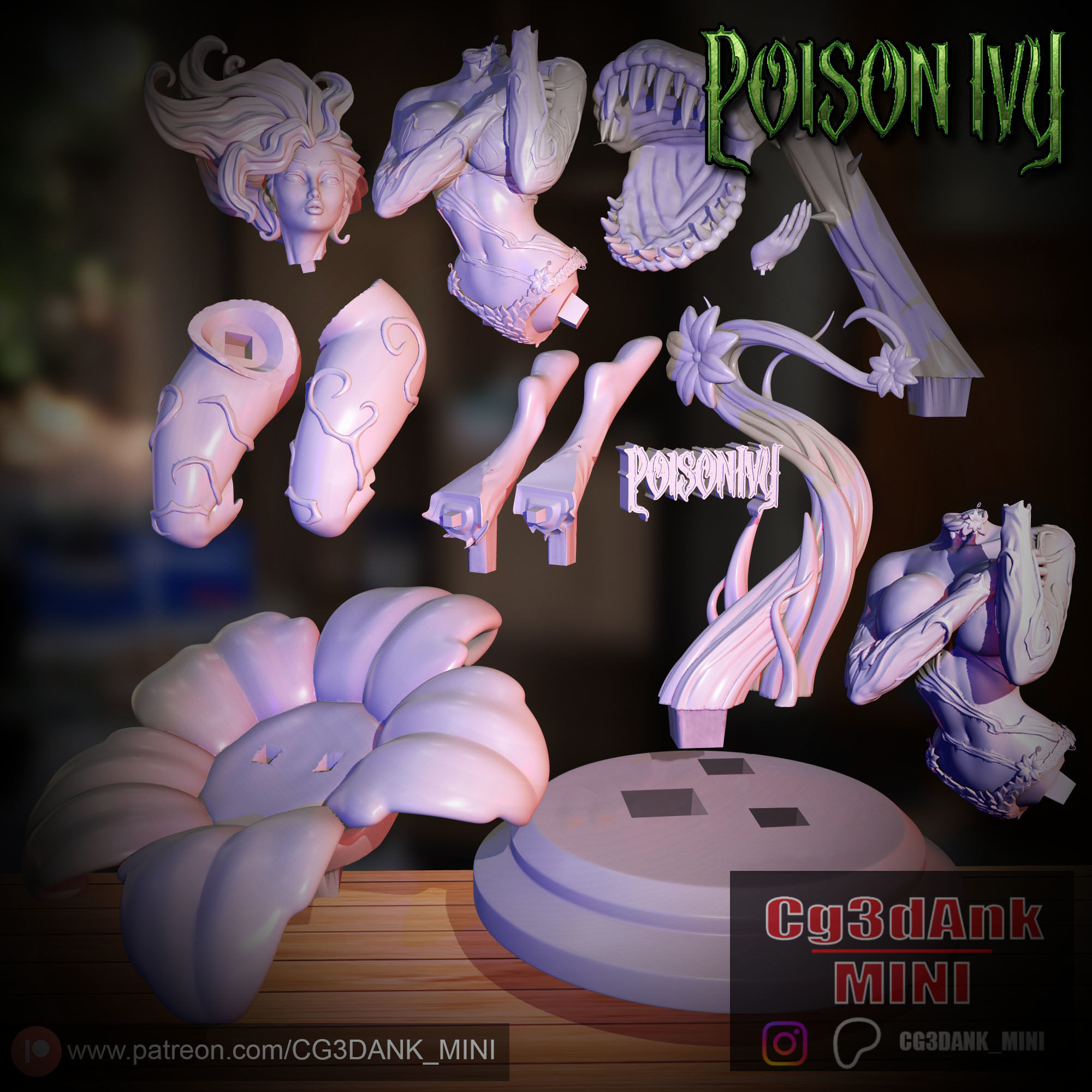 POISON IVY STL FAN ART  3D print model_6