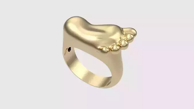 Footprint Signet Ring JDBCo 3D print model