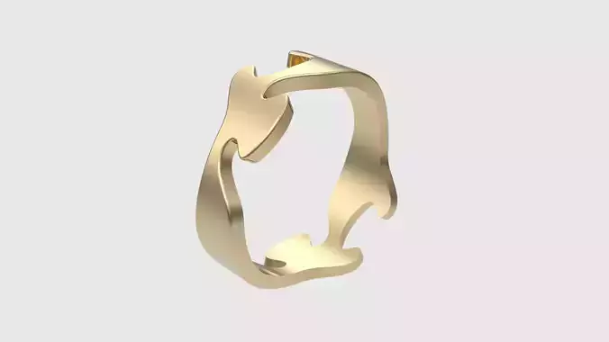 Geometric Curved Infinity Ring JDBCo 3D print model