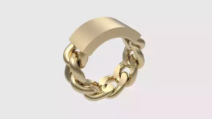 Minimalistic Chain Link Ring JDBCo 3D print model