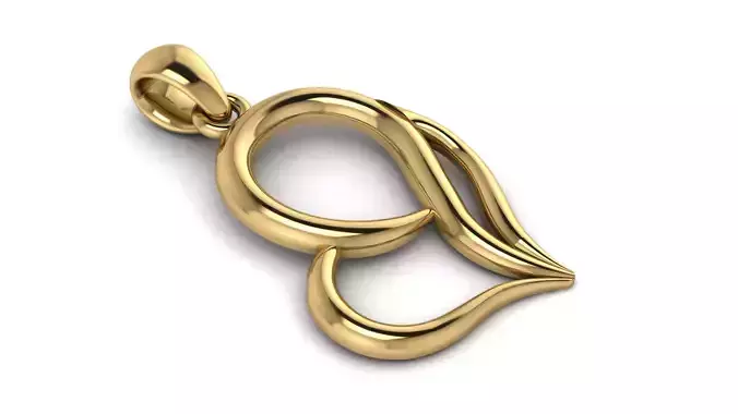 Women Fashion Heart Pendant 3d printable Model