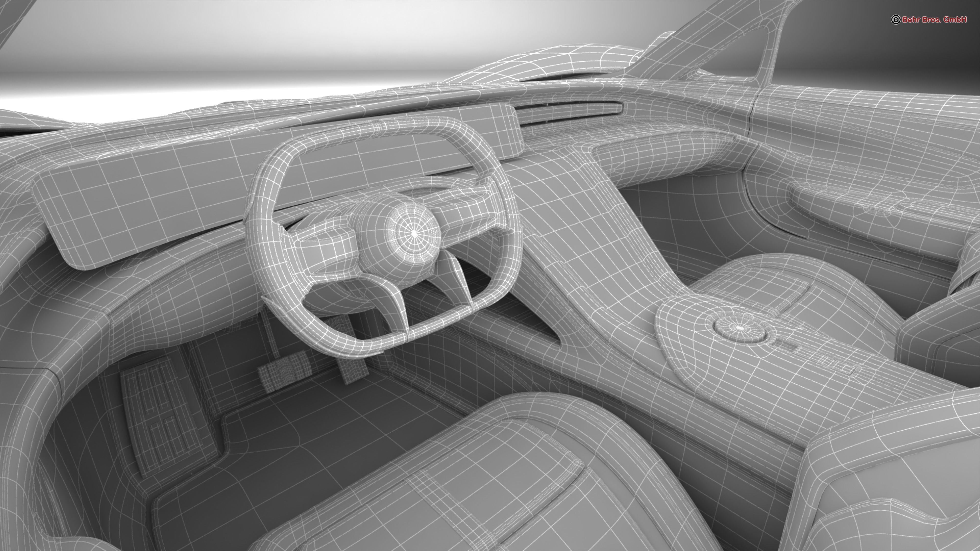 Generic Future EV Supercar 2050 3D model_27