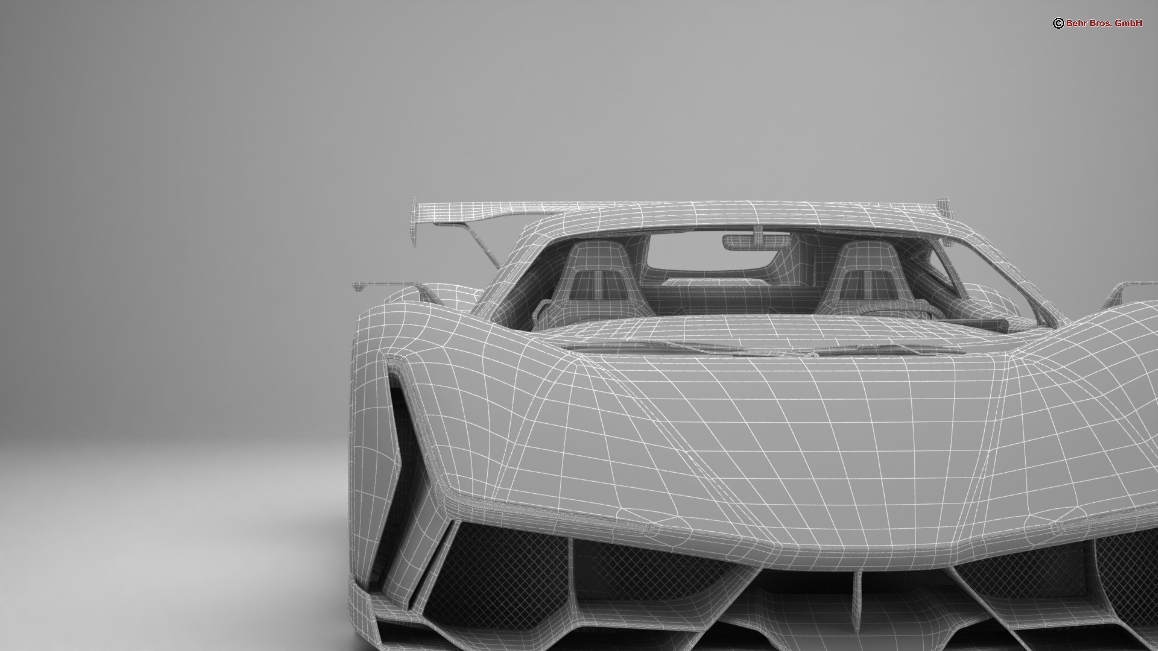 Generic Future EV Supercar 2050 3D model_22