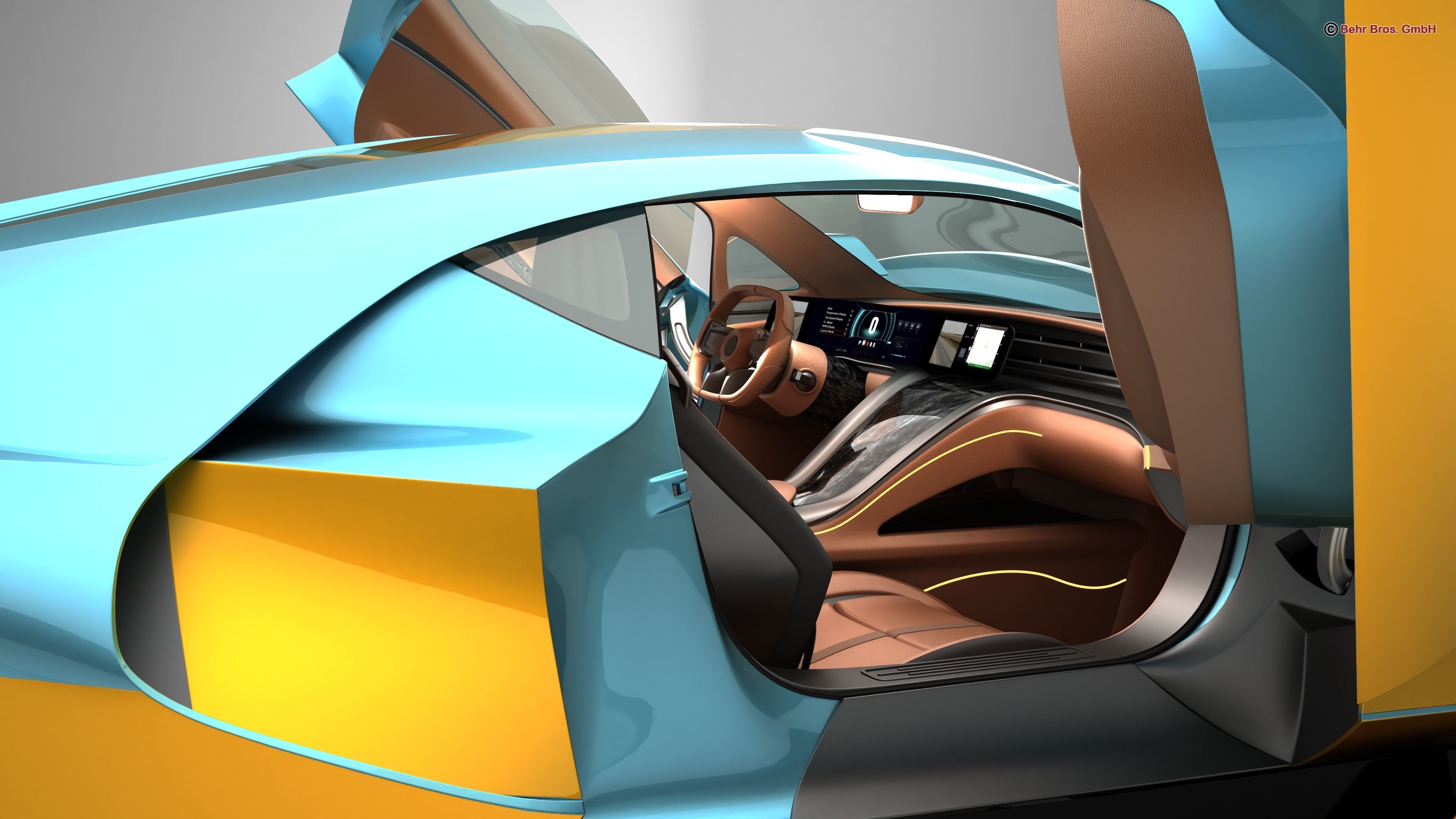 Generic Future EV Supercar 2050 3D model_14