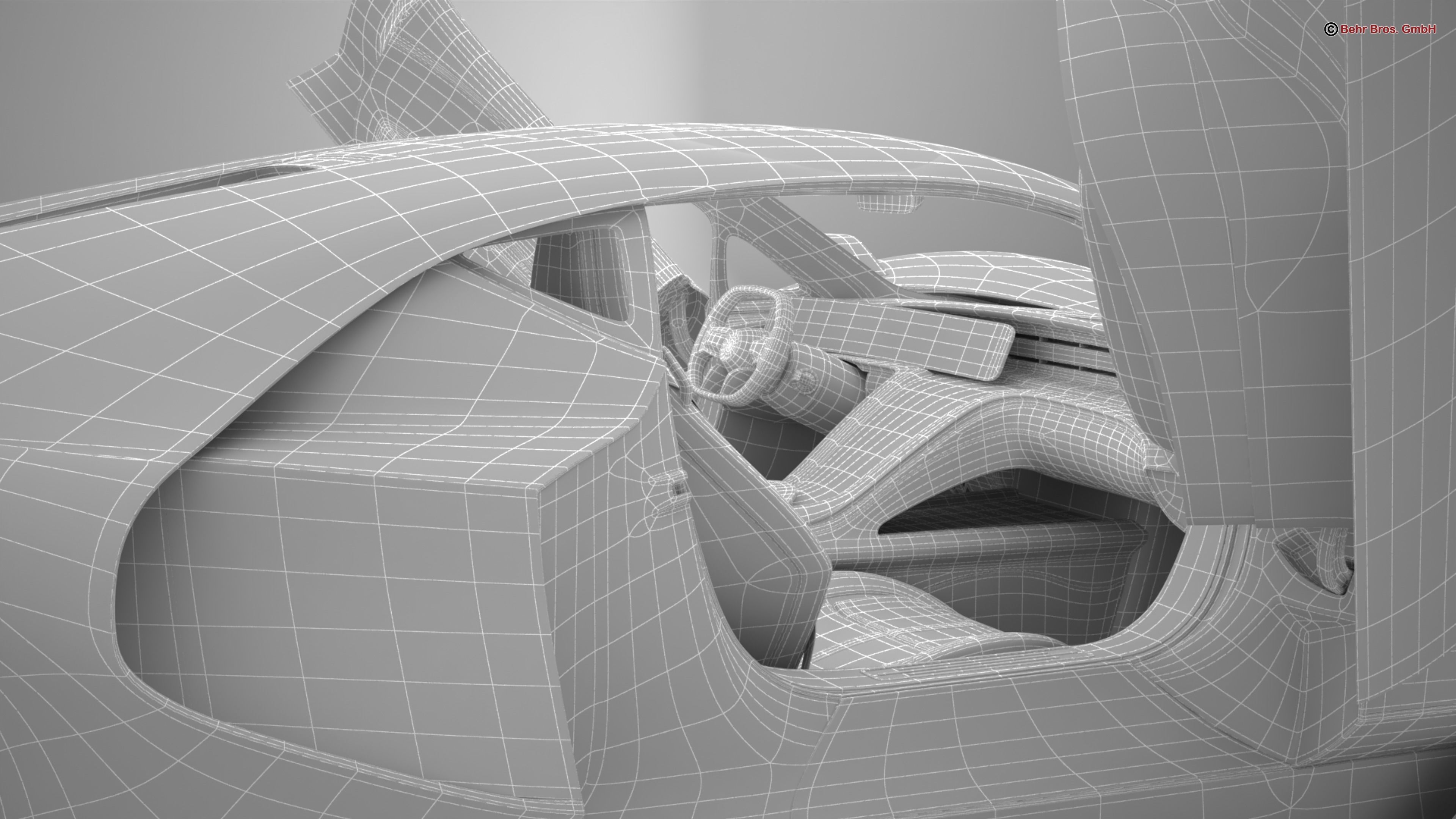 Generic Future EV Supercar 2050 3D model_29