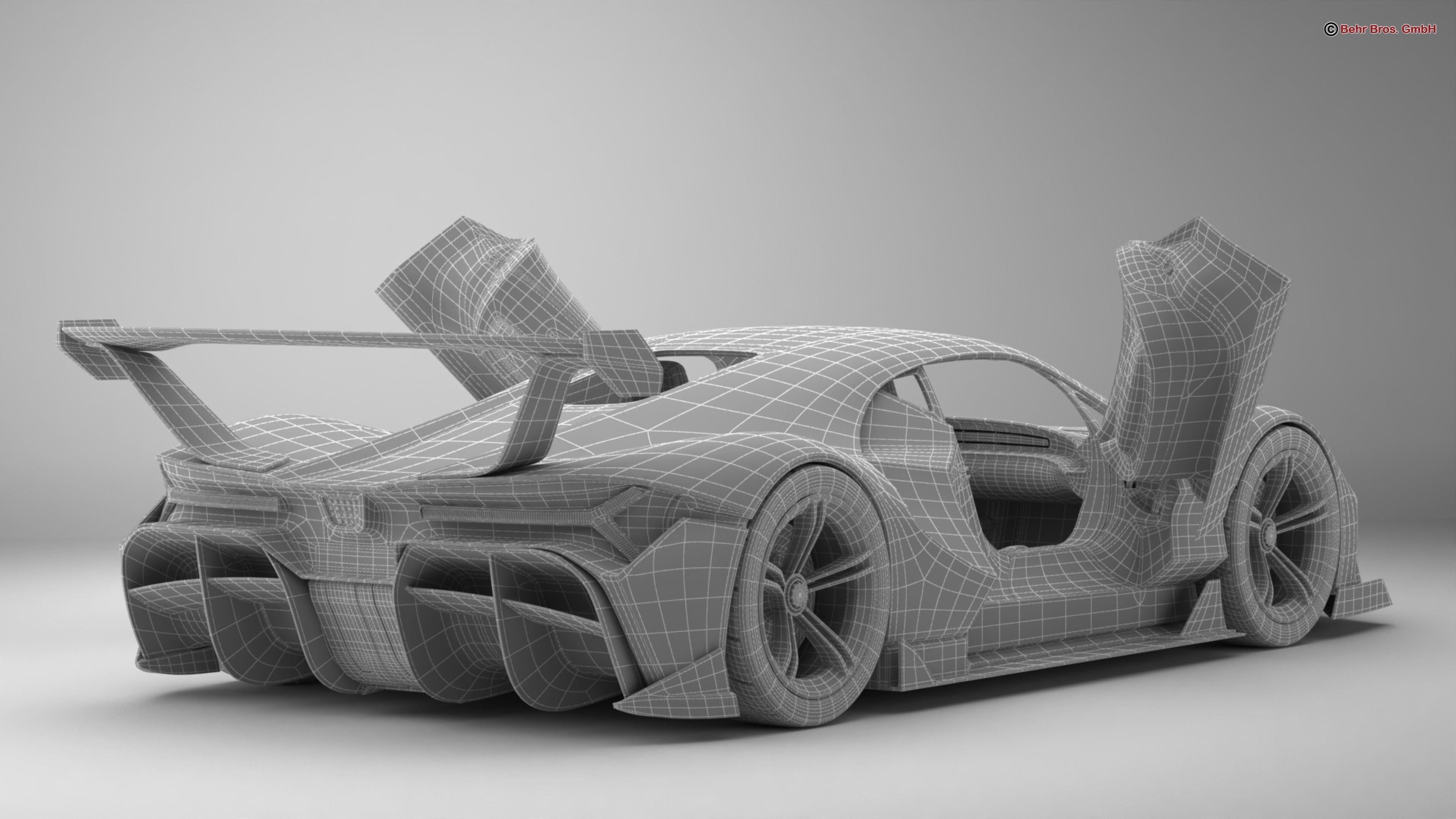 Generic Future EV Supercar 2050 3D model_19
