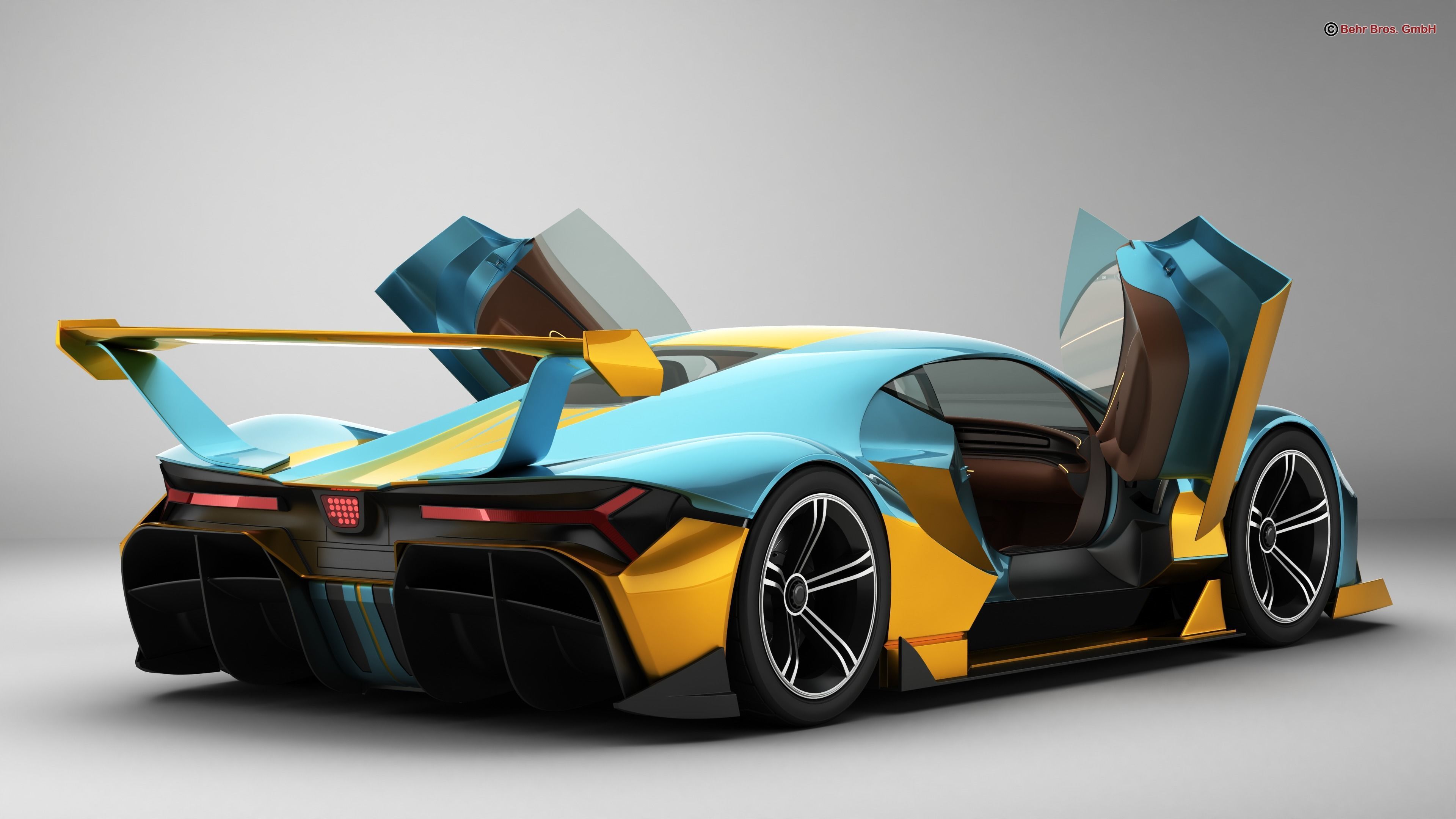 Generic Future EV Supercar 2050 3D model_4