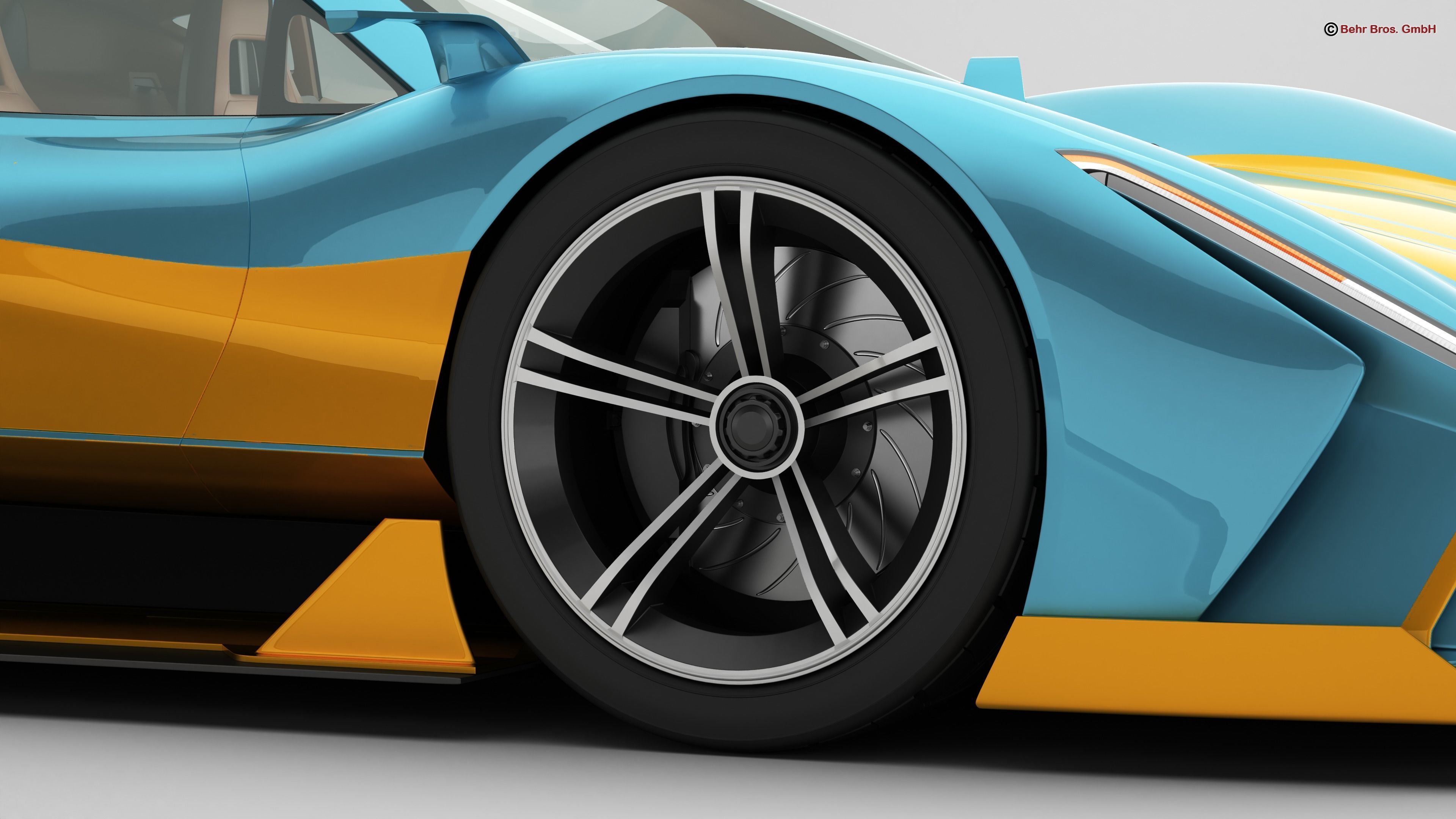 Generic Future EV Supercar 2050 3D model_8