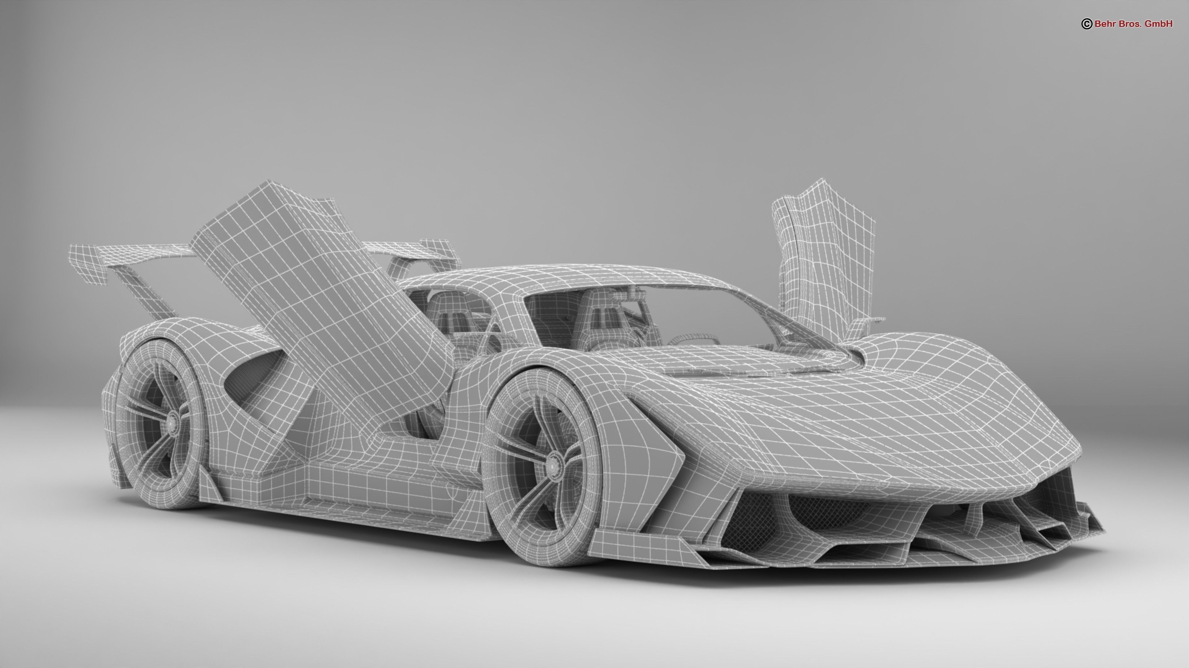 Generic Future EV Supercar 2050 3D model_17