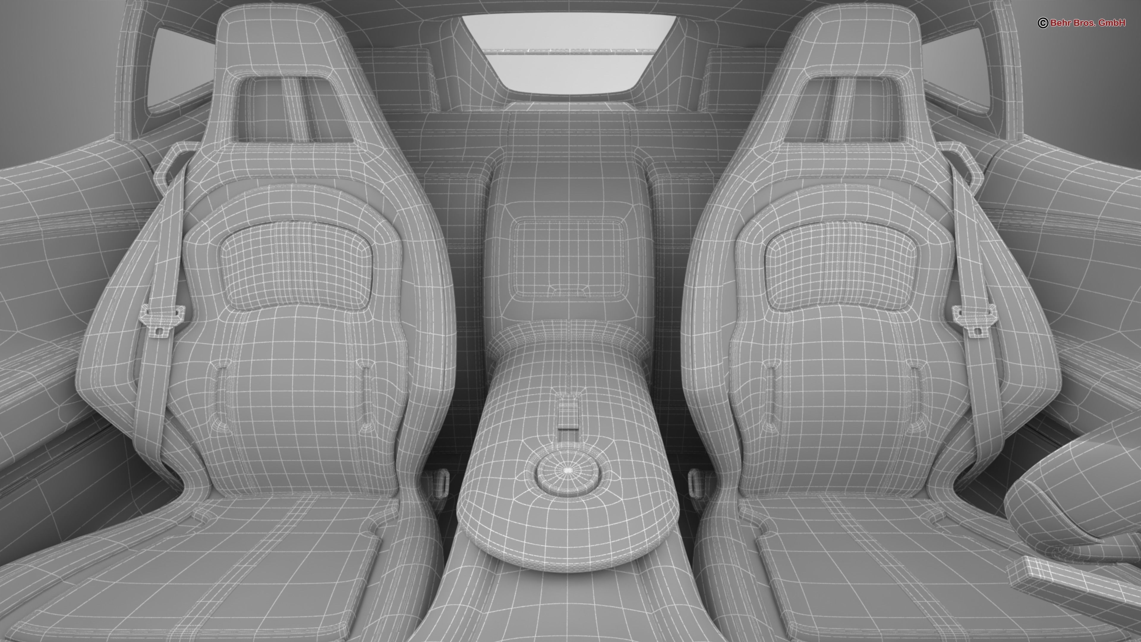 Generic Future EV Supercar 2050 3D model_28