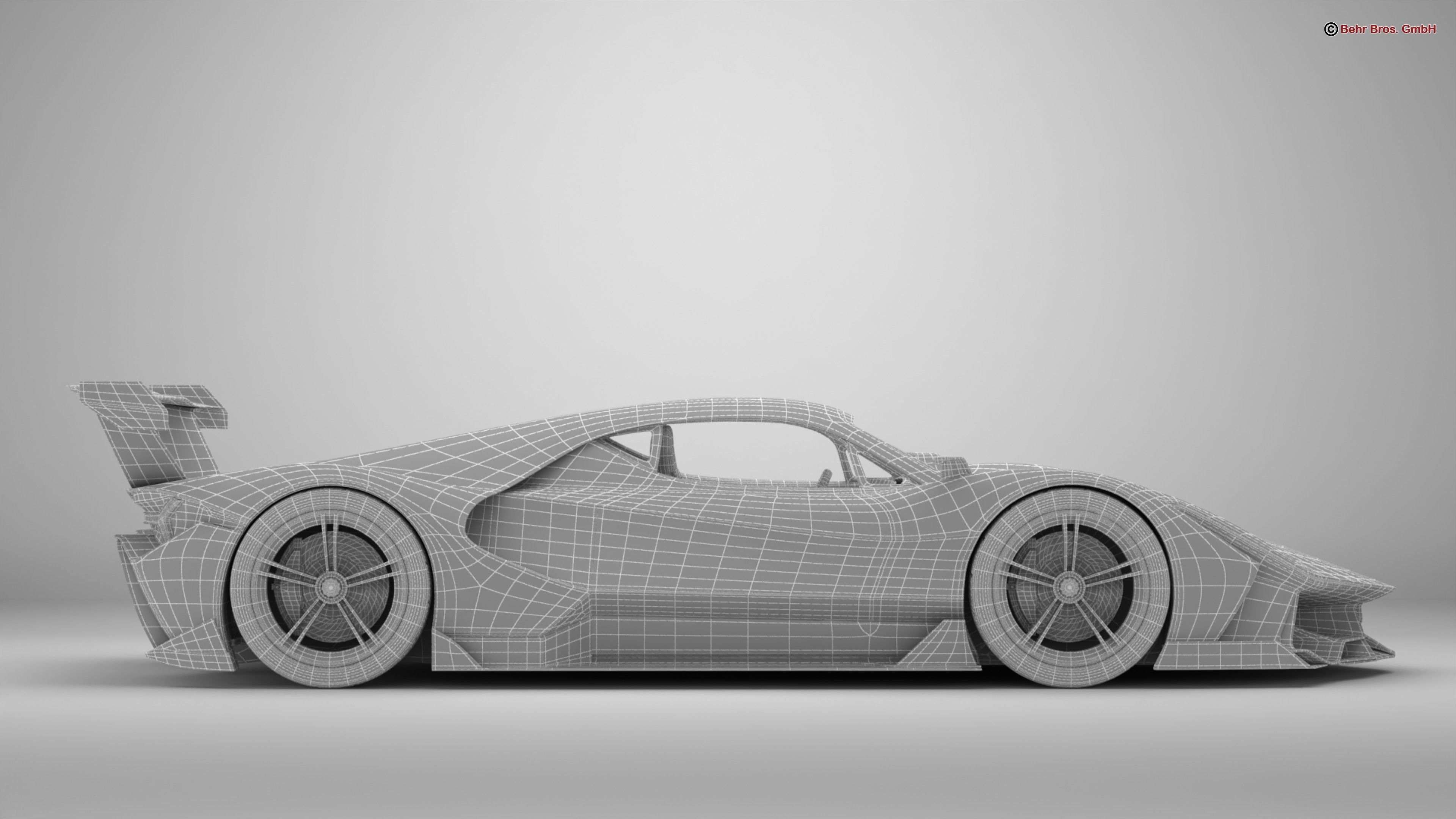 Generic Future EV Supercar 2050 3D model_20