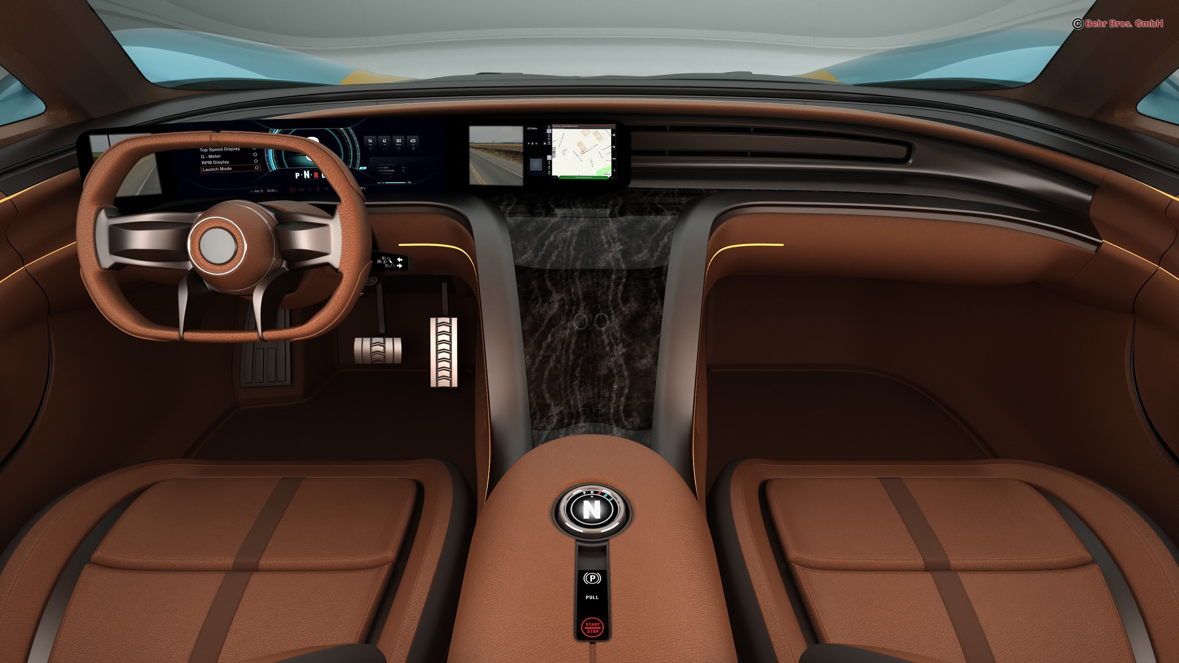 Generic Future EV Supercar 2050 3D model_11