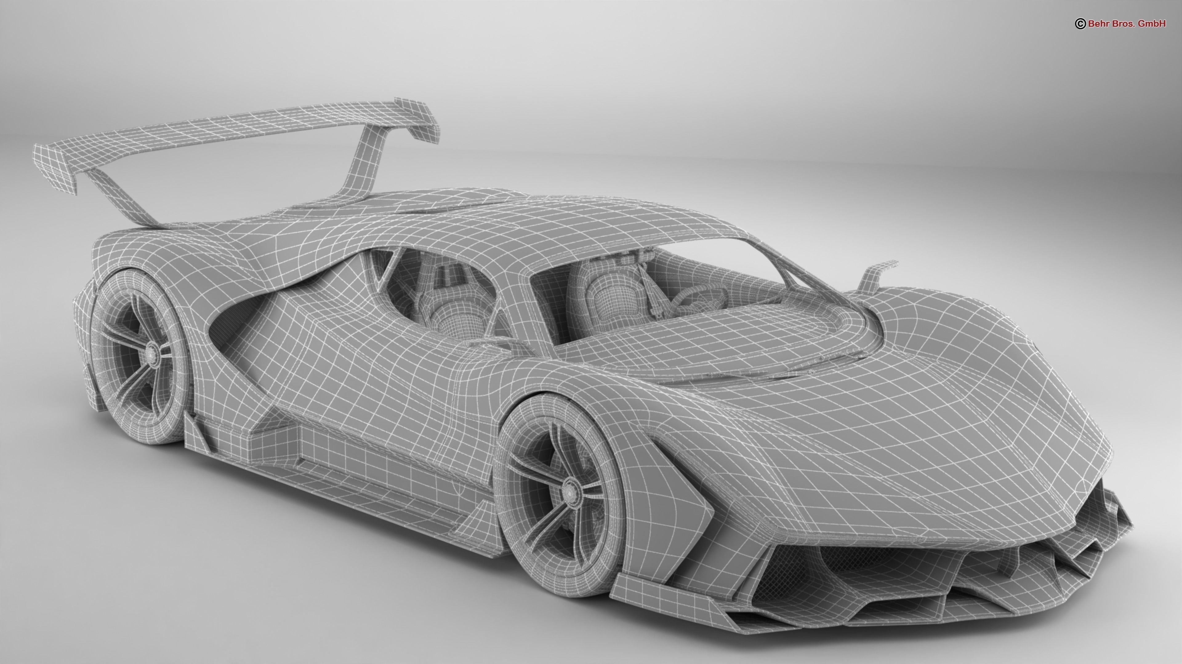 Generic Future EV Supercar 2050 3D model_15
