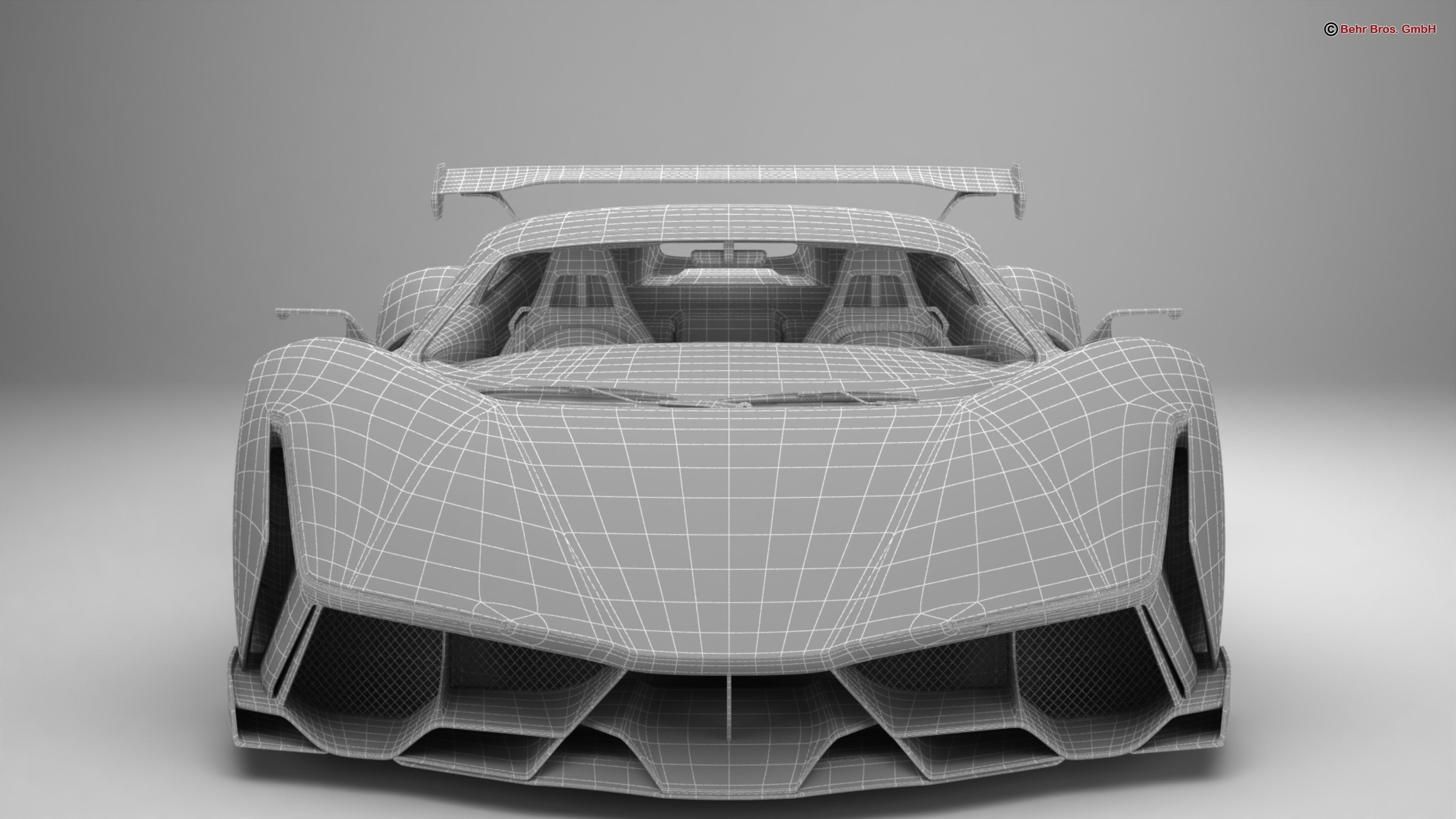 Generic Future EV Supercar 2050 3D model_21