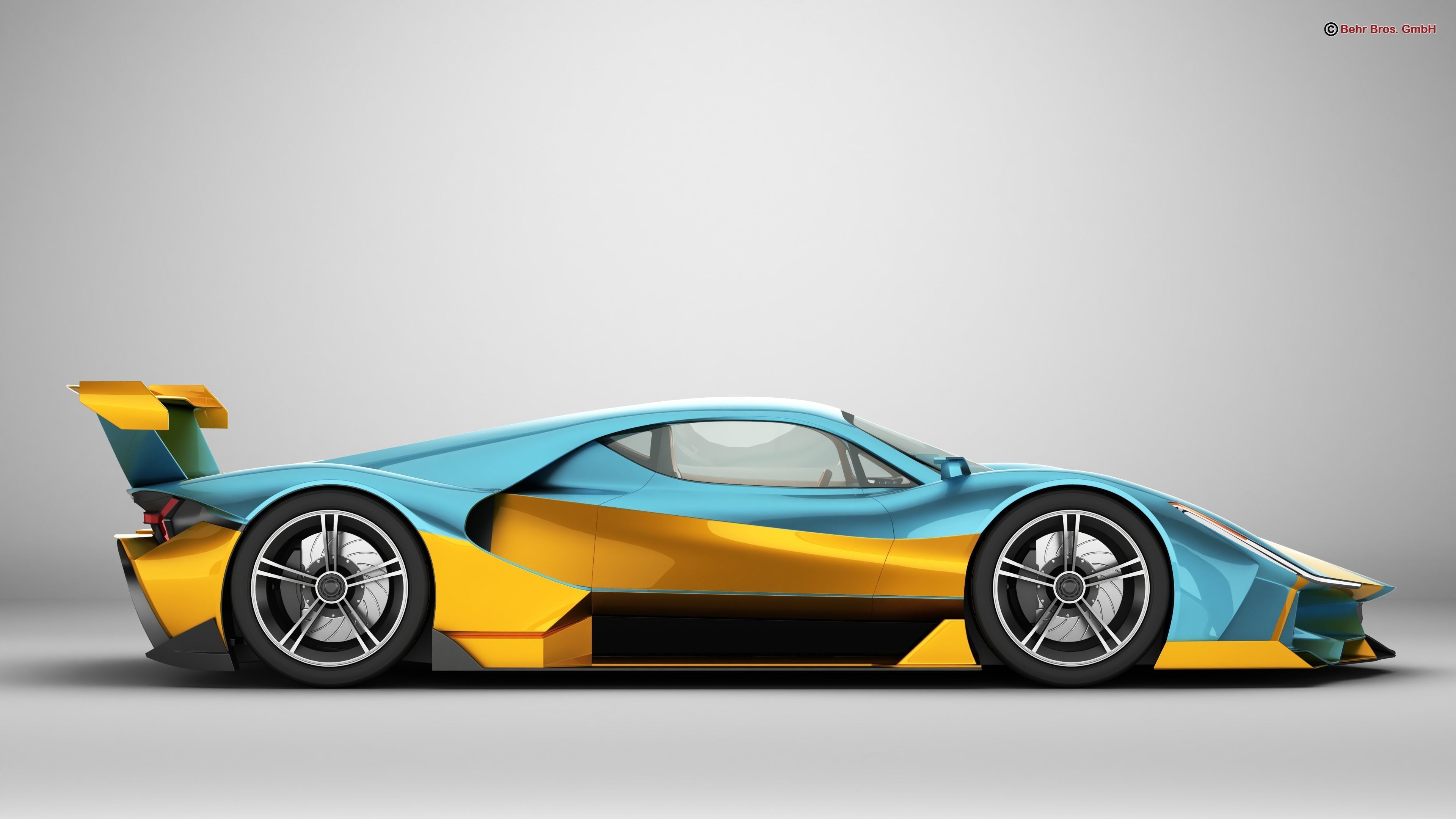 Generic Future EV Supercar 2050 3D model_5