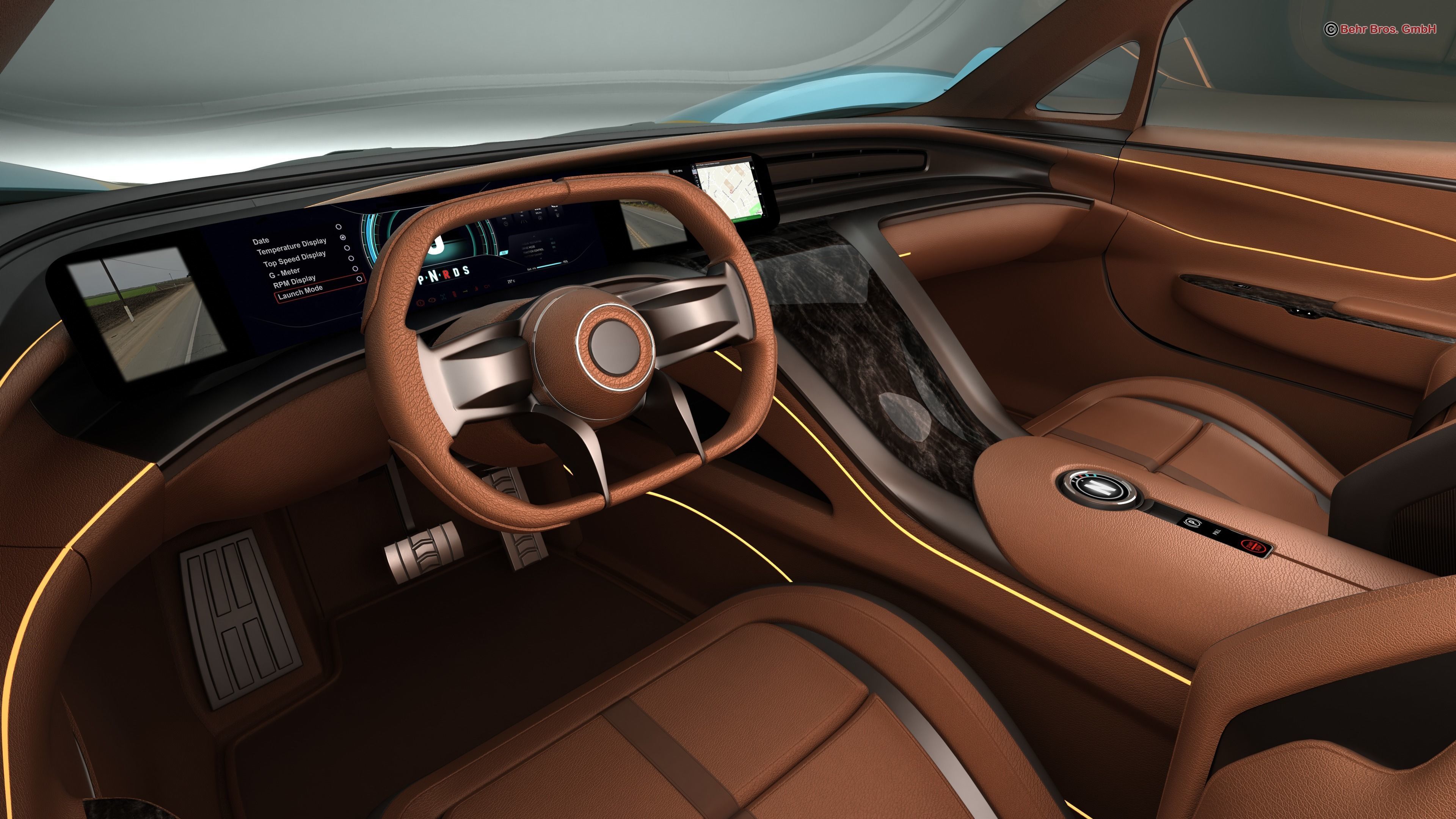 Generic Future EV Supercar 2050 3D model_12