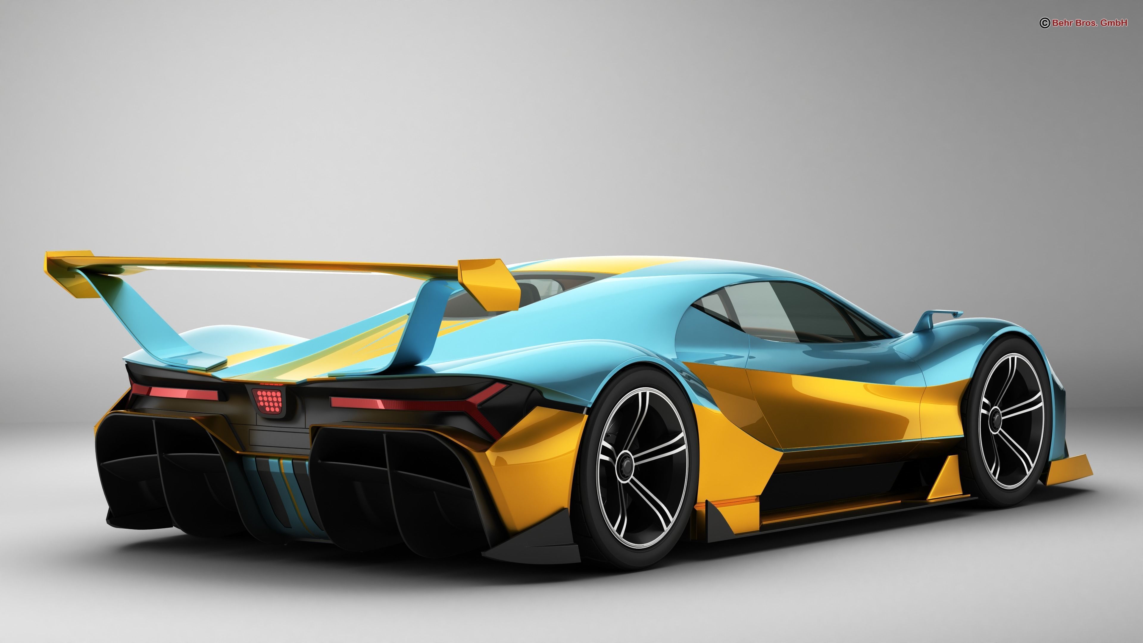 Generic Future EV Supercar 2050 3D model_3