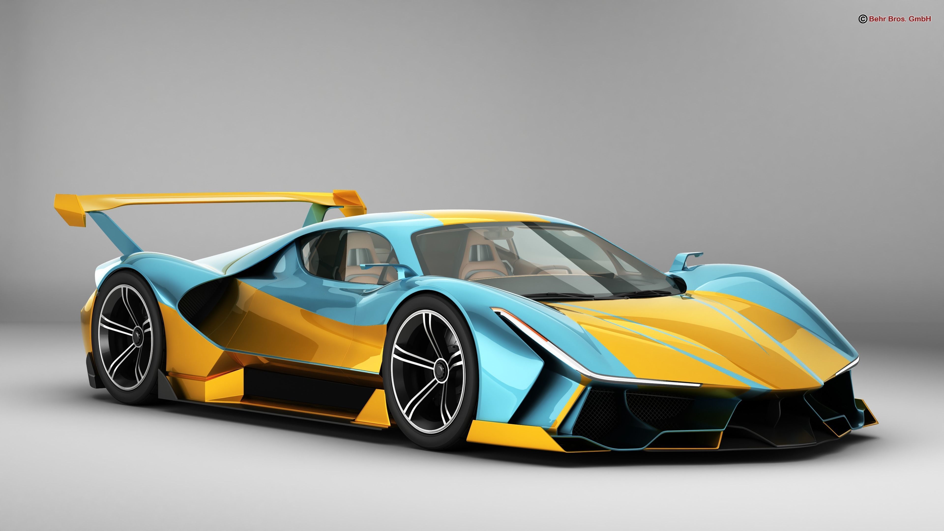 Generic Future EV Supercar 2050 3D model_1
