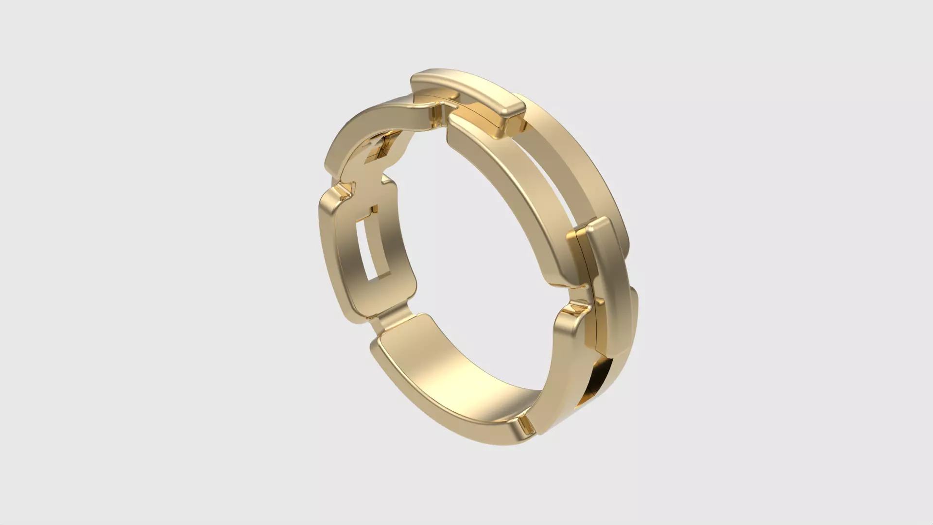 Sleek Minimalistic Chain Link Ring JDBCo 3D print model