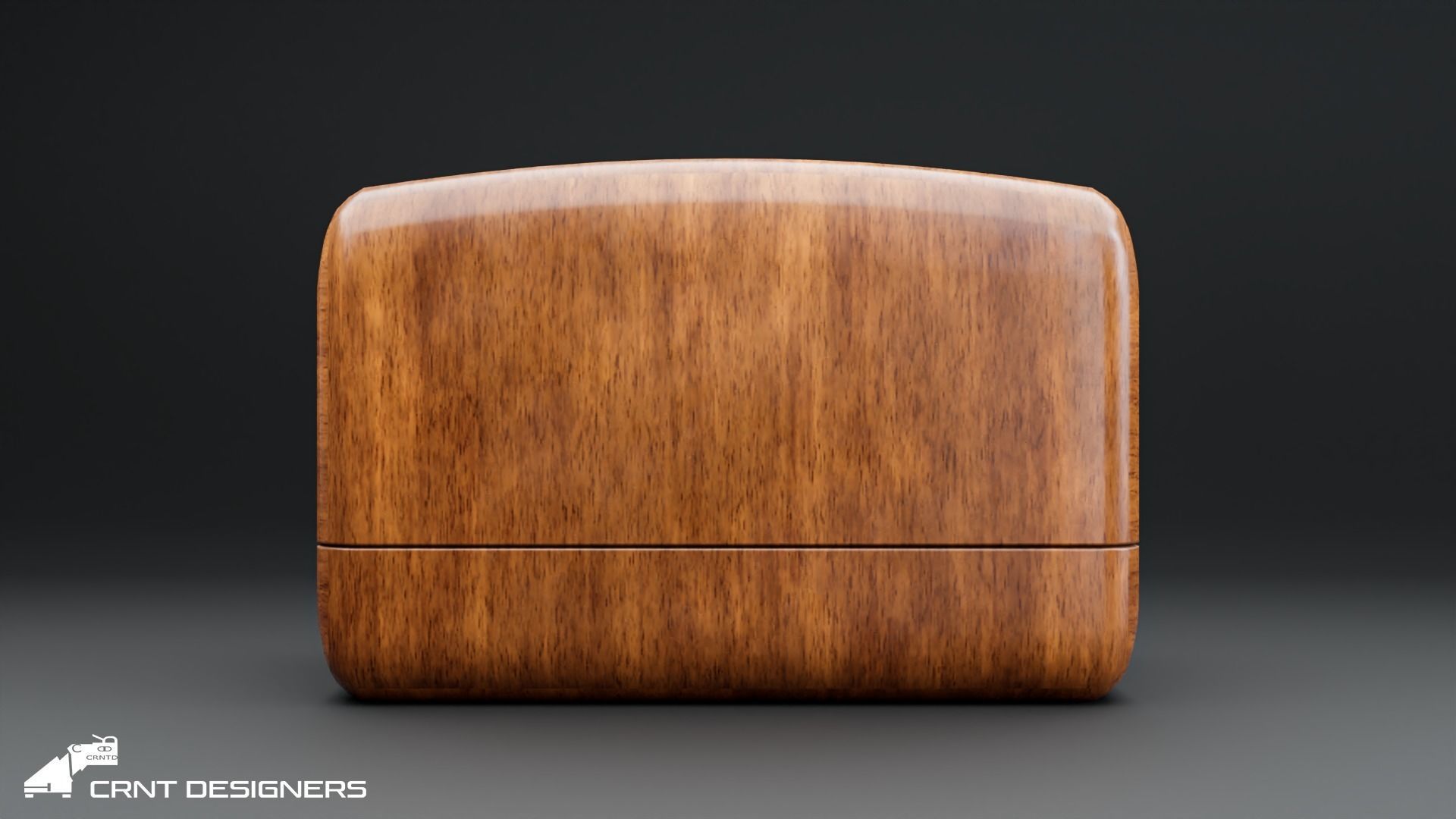 Wooden Vintage Radio Low-poly 3D model_8