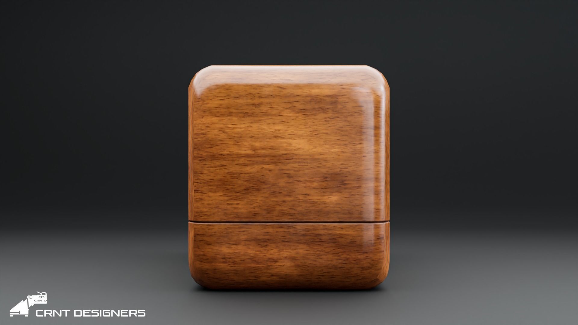 Wooden Vintage Radio Low-poly 3D model_7