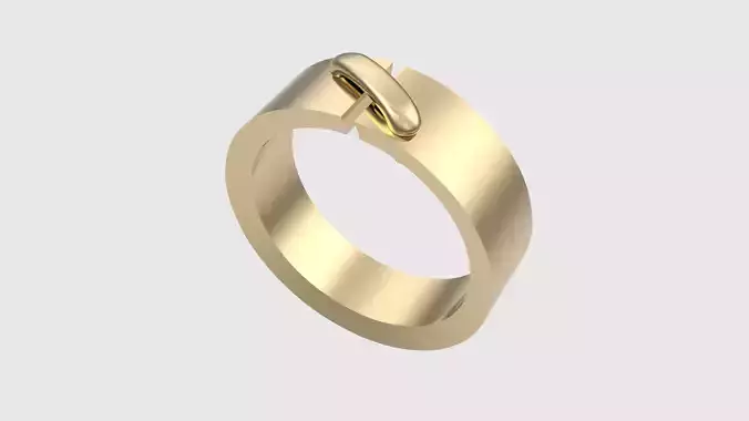Modern Minimalist Bar Ring JDBCo 3D print model